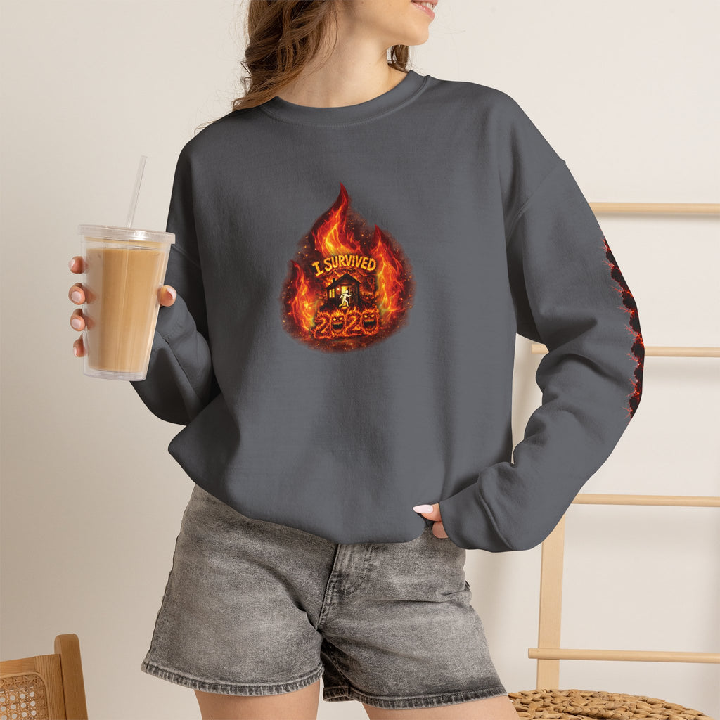 I Survived 2020 — WILDFIRES S2:E1: Director's Cut "Berry Creek" Memorial Unisex Heavy Blend™ Crewneck Sweatshirt
