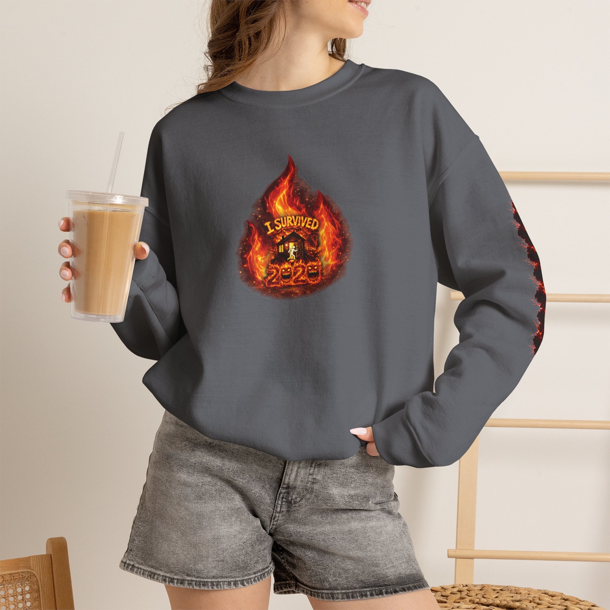 I Survived 2020 — WILDFIRES S2:E1: Director's Cut "Berry Creek" Memorial Unisex Heavy Blend™ Crewneck Sweatshirt