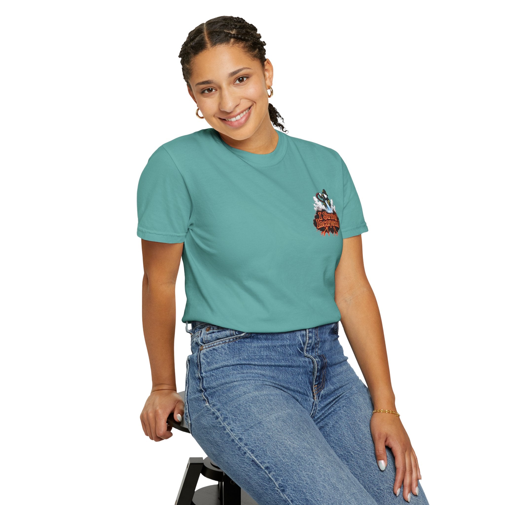 I Survived 2020 — "Please Stand By" Test Pattern Tee Wildfire Signal Edition Summer Premiere Unisex Garment-Dyed T-shirt