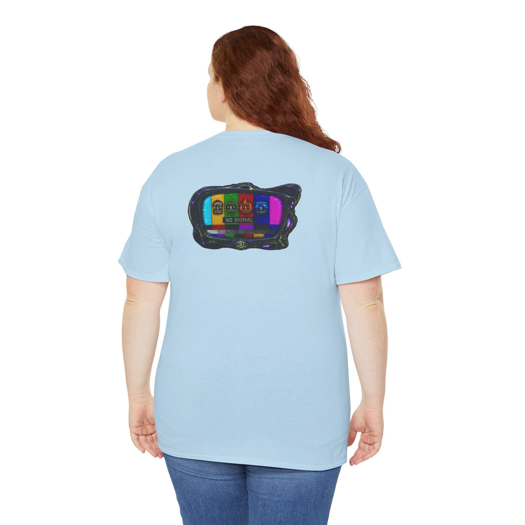 I Survived 2020 — "No Signal" Test Pattern Tee Alien Broadcast Finale Summer Premiere Unisex Heavy Cotton Tee