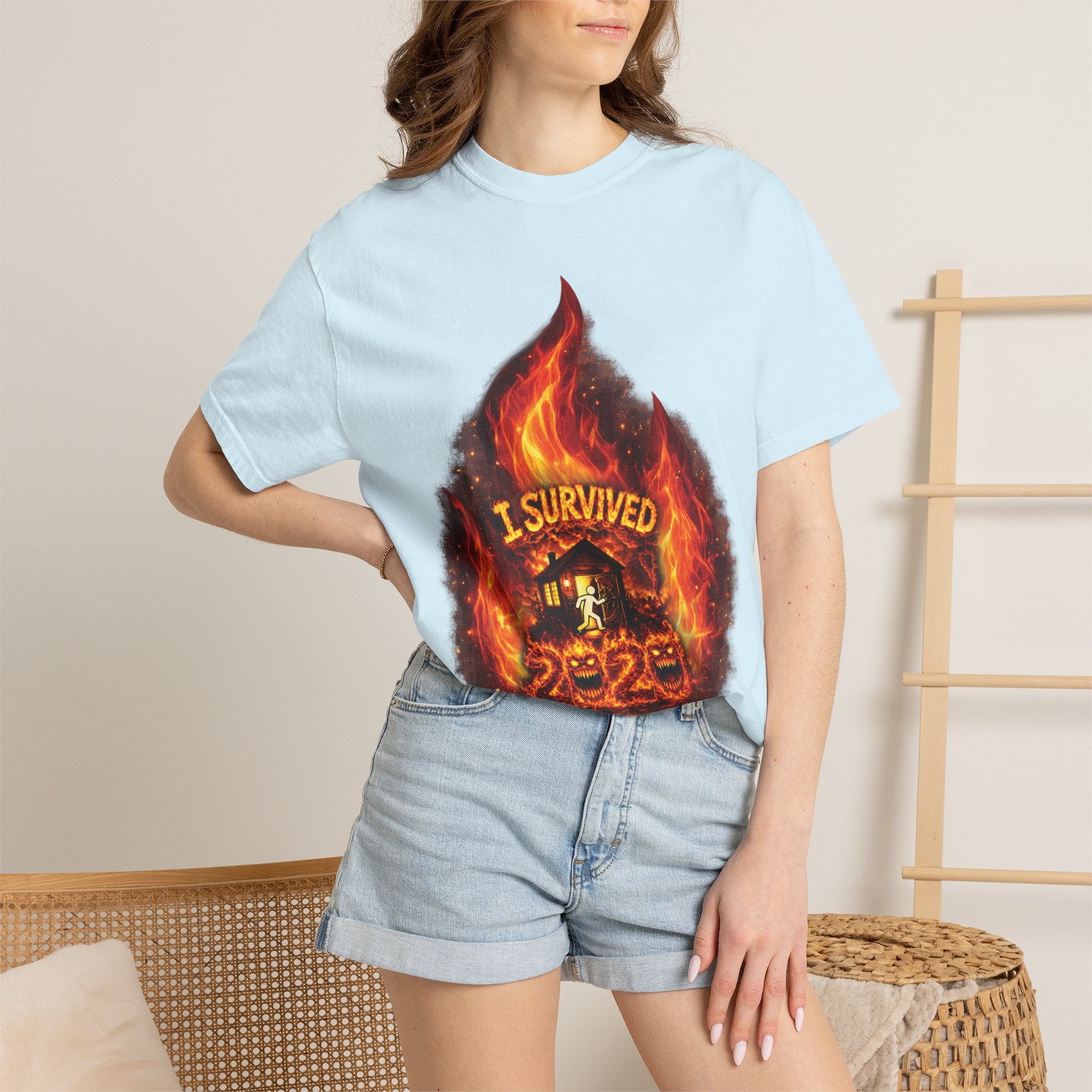 I Survived 2020 — Director's Cut S2:E3 "The California Wildfires" | Wildfire Edition Memorial Unisex Garment-Dyed T-shirt