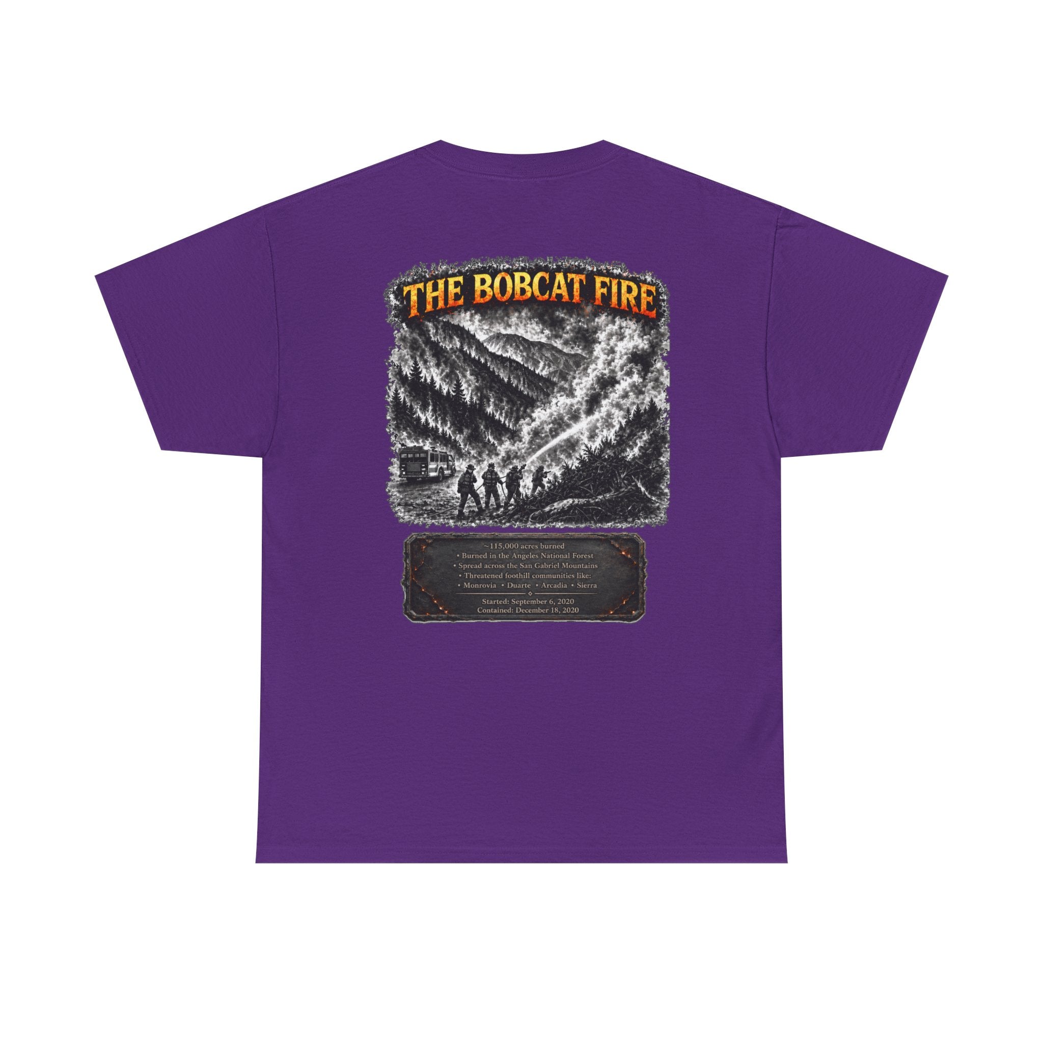 I Survived 2020 — WILDFIRES S2:E2: Director's Cut "The Bobcat Fire" Memorial Unisex Heavy Cotton Tee