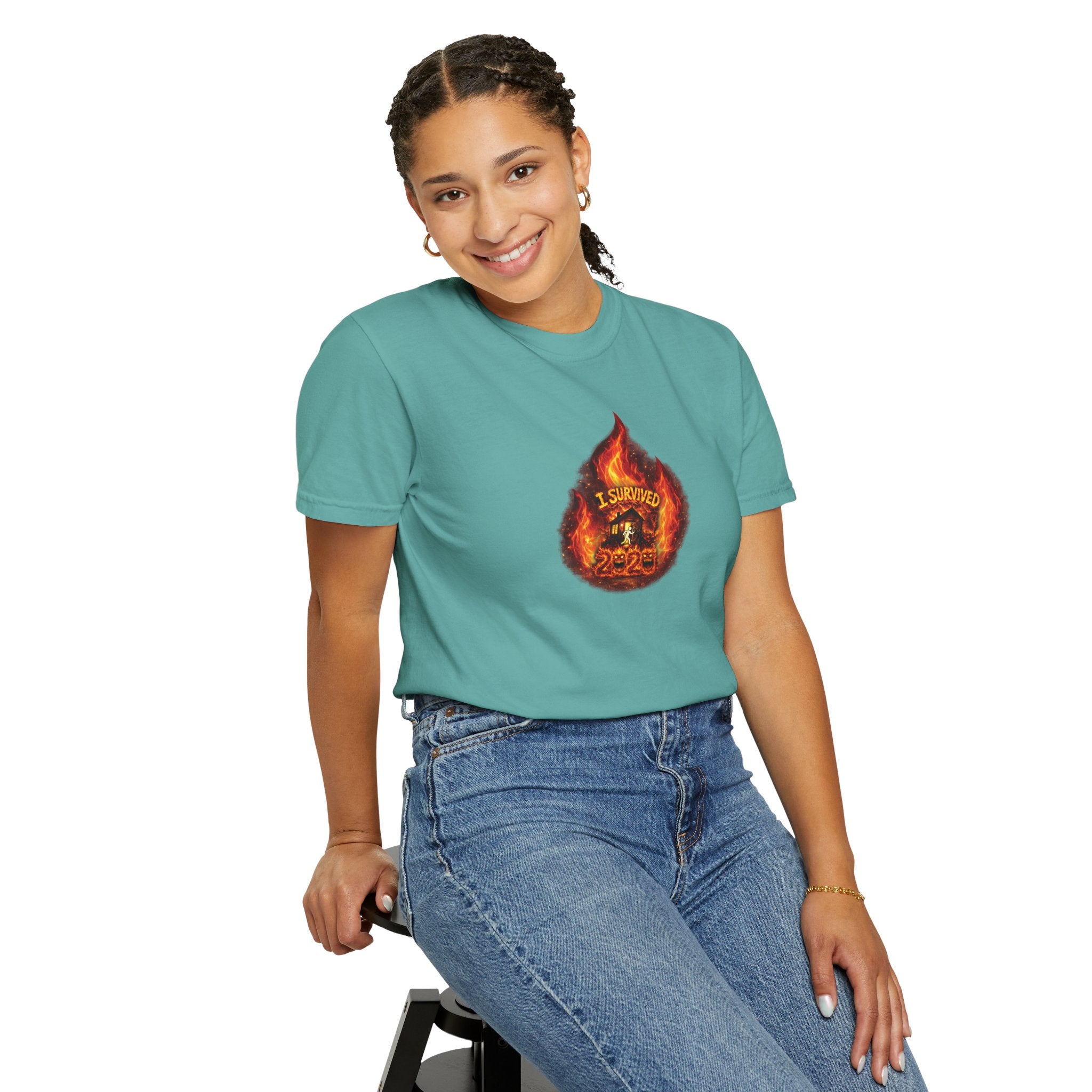 I Survived 2020 — WILDFIRES S2:E4: Director's Cut "Western U.S. Wildfire Season" Memorial Unisex Garment-Dyed T-shirt
