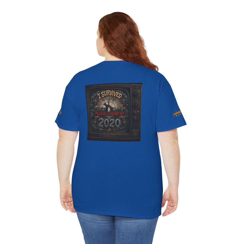 I Survived 2020 — "Please Stand By" Test Pattern Tee Special Edition Summer Premier Unisex Heavy Cotton Tee