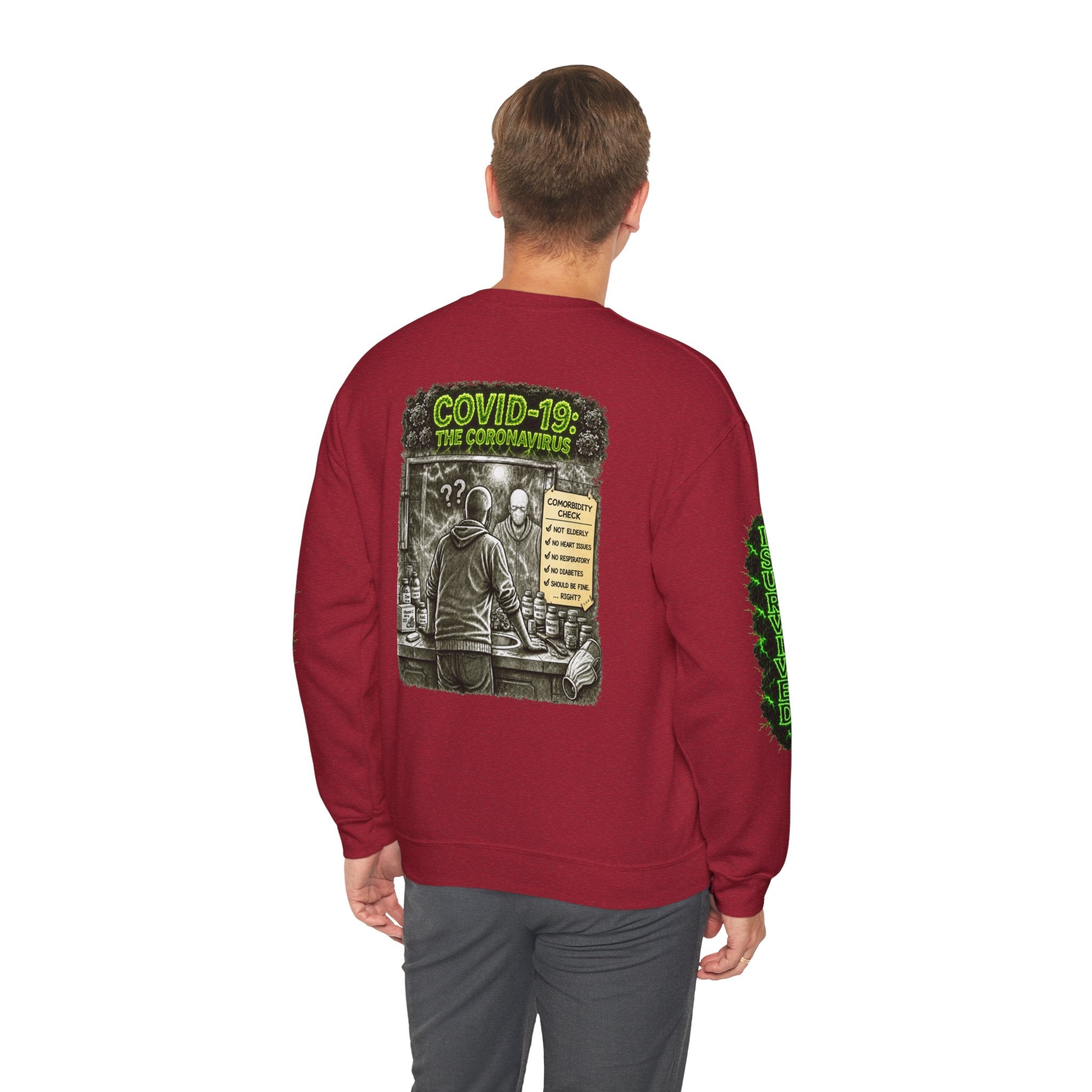 I Survived 2020 — PANDEMIC S1:E1: Director's Cut "COVID-19: The Coronavirus" Unisex Heavy Blend™ Crewneck Sweatshirt
