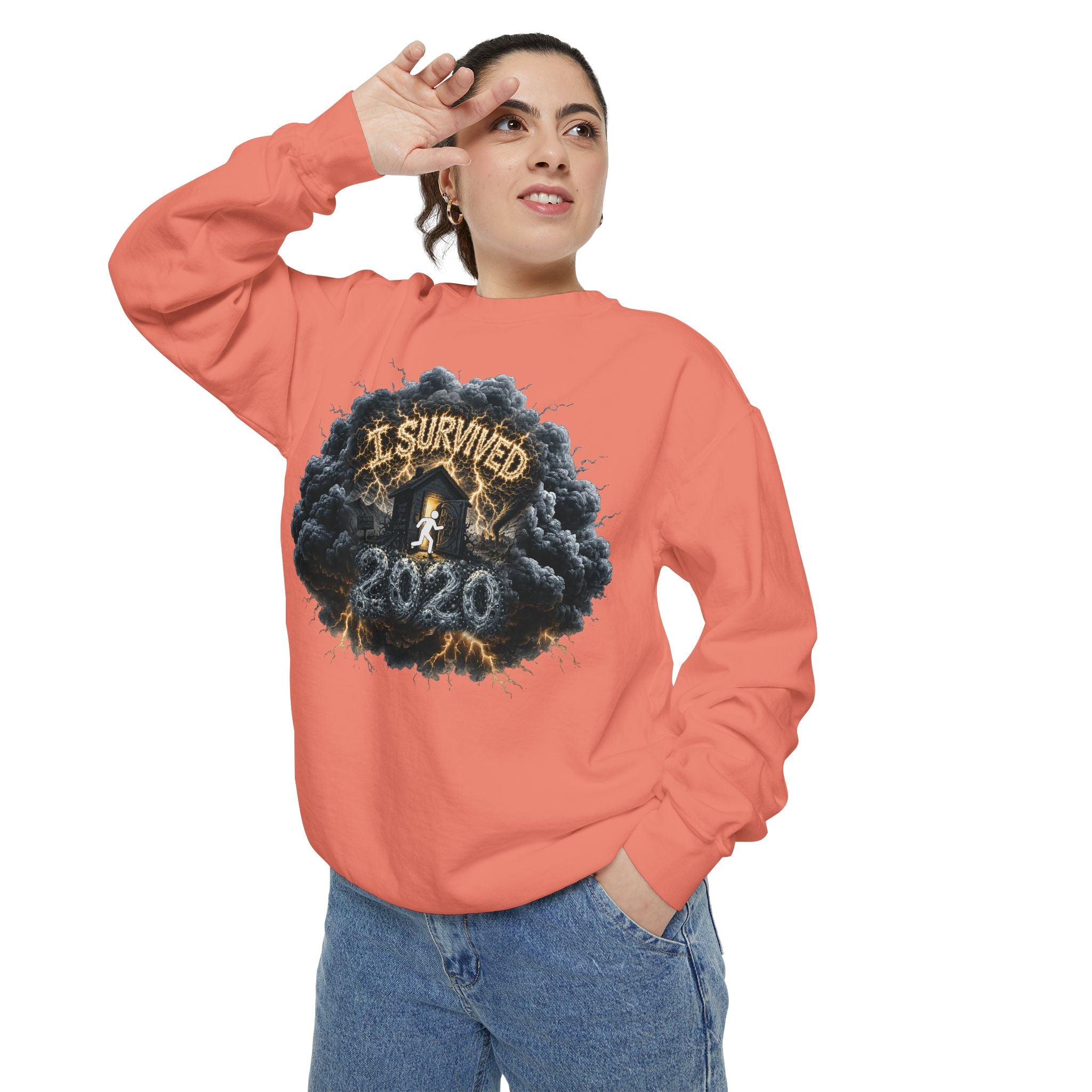 I Survived 2020 — Director's Cut Original Design Teaser Sweatshirt | Season 1 Premiere Drop Unisex Garment-Dyed Sweatshirt