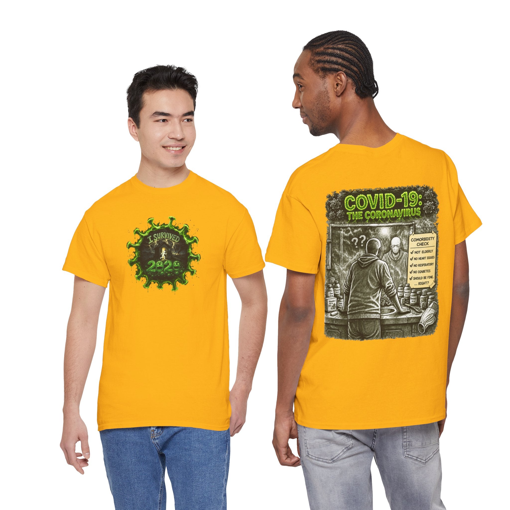 I Survived 2020 — PANDEMIC S1:E1: Director's Cut "COVID-19: The Coronavirus" Unisex Heavy Cotton Tee