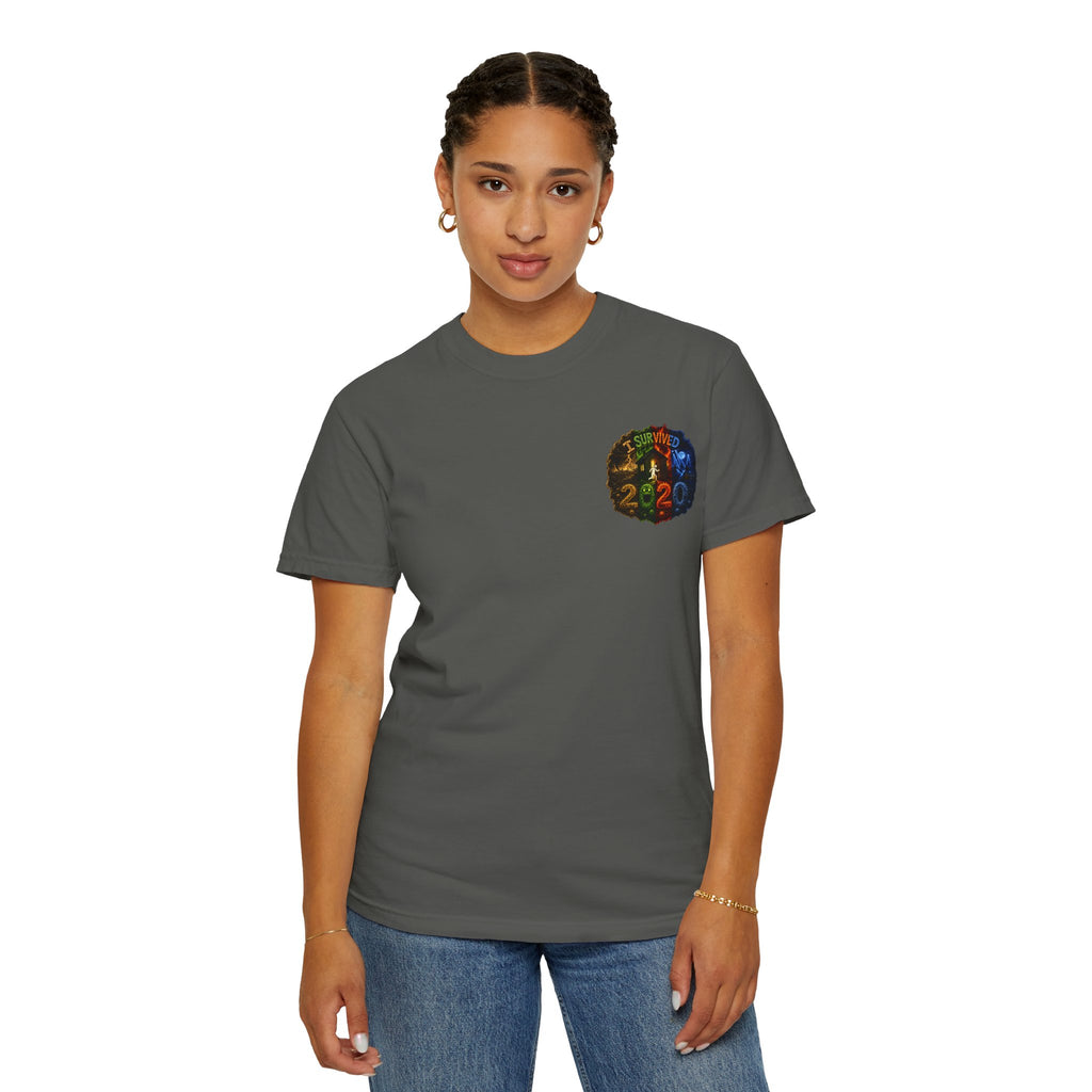 I Survived 2020 — "No Signal" Test Pattern Tee Alien Broadcast Finale Summer Premiere Unisex Garment-Dyed T-shirt