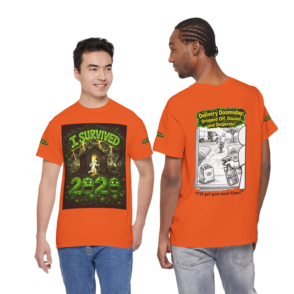 Sobreviví al 2020 — T1:E5 "El día del juicio final de las entregas" | Camiseta unisex de algodón pesado (Edición Pandemia) (EDICIÓN ESPECIAL)