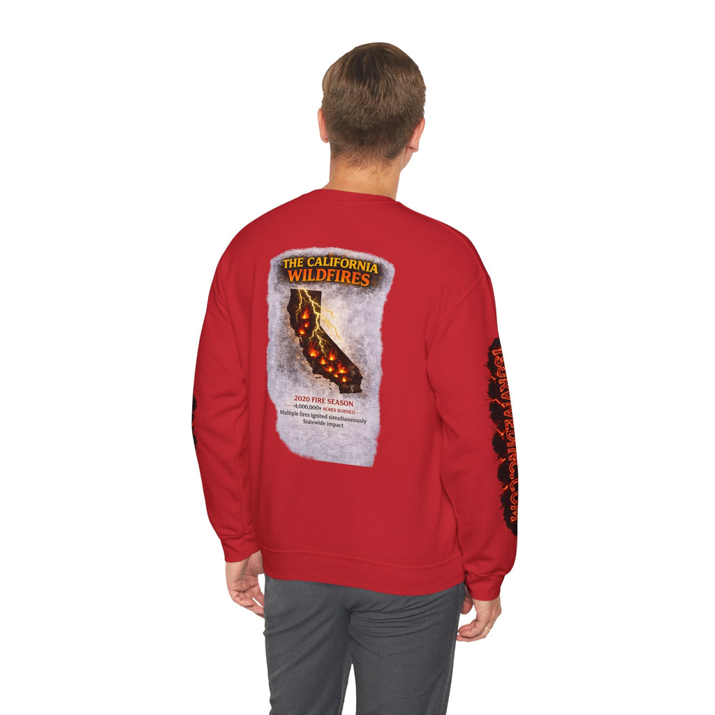 I Survived 2020 — S2:E3 "The California Wildfires" | Wildfire Edition Memorial Unisex Heavy Blend™ Crewneck Sweatshirt