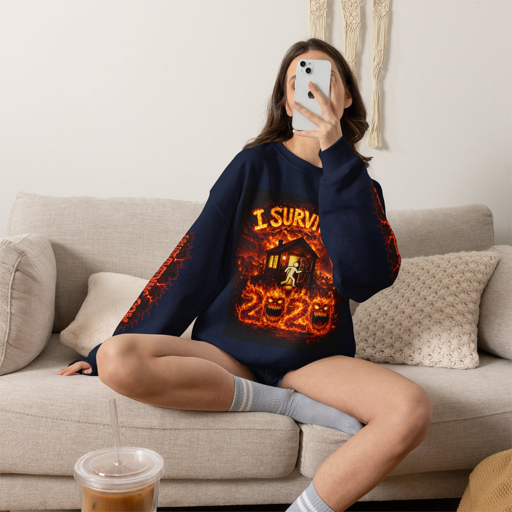 I Survived 2020 — WILDFIRES S2:E4: "Western U.S." Memorial Unisex Heavy Blend™ Crewneck Sweatshirt