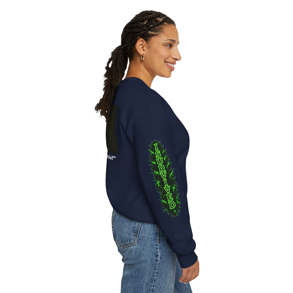 I Survived 2020 — PANDEMIC S1:E3: Director's Cut "The Jab!" Unisex Heavy Blend™ Crewneck Sweatshirt