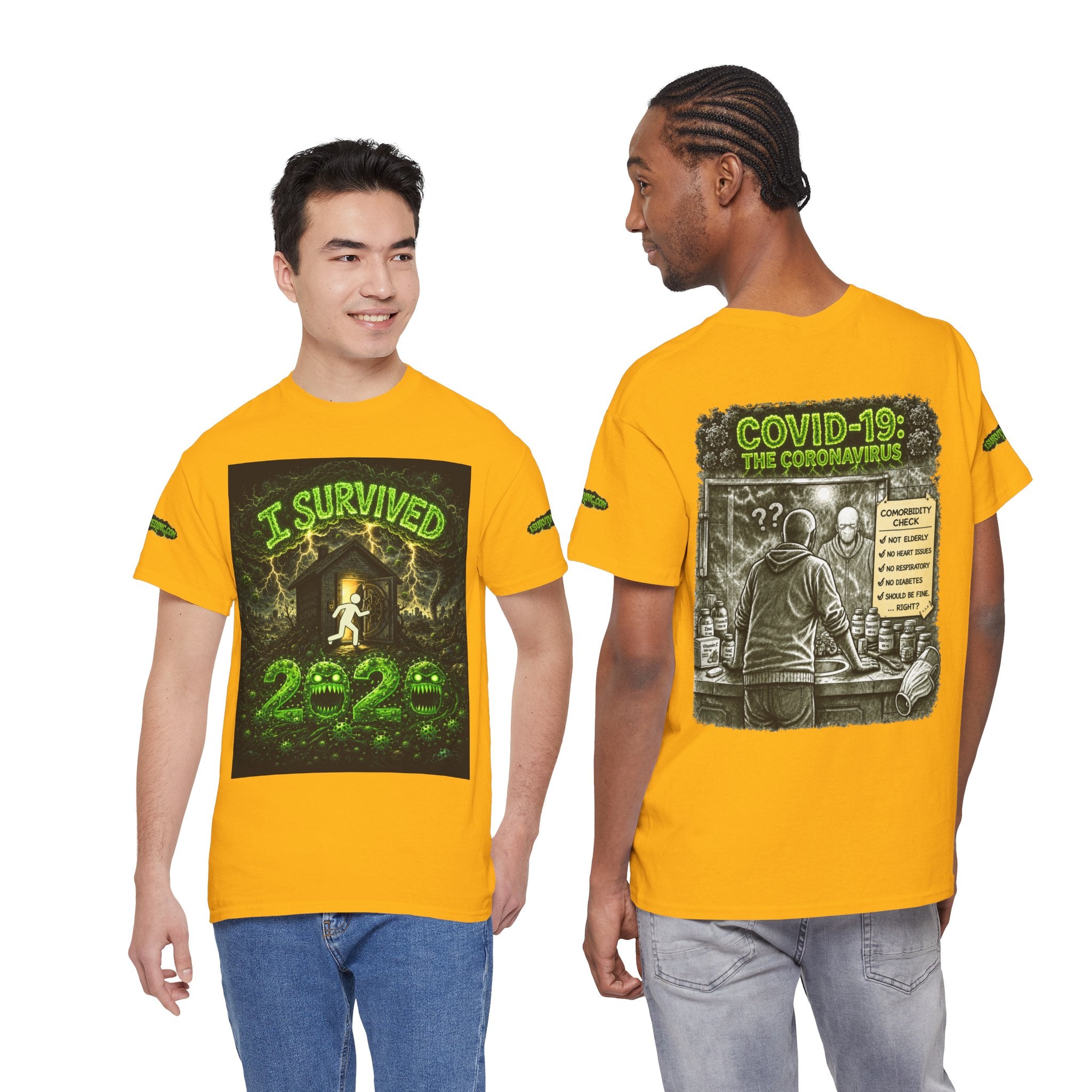I Survived 2020 — PANDEMIC S1:E1: Special Edition "COVID-19: The Coronavirus" Unisex Heavy Cotton Tee