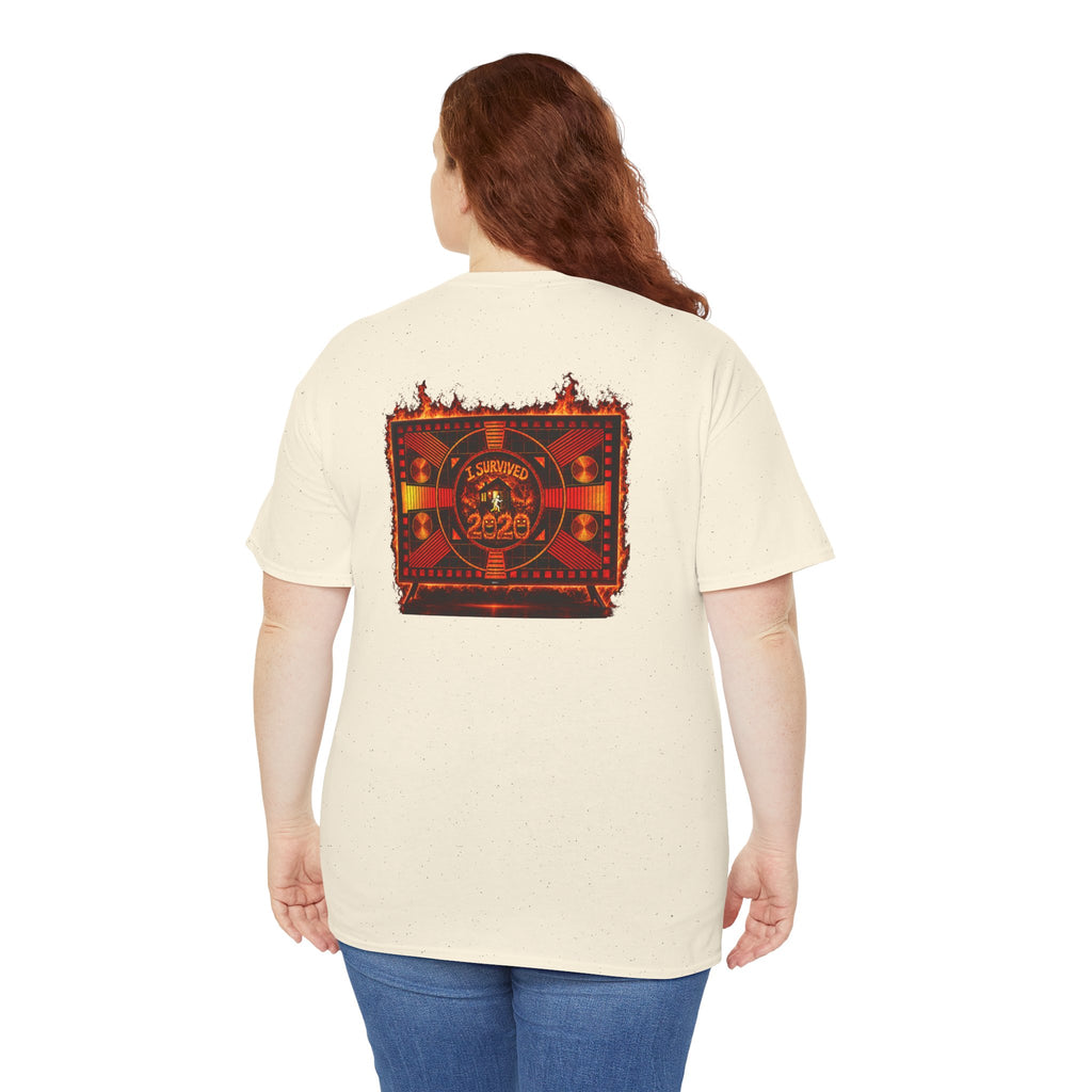 I Survived 2020 — "Please Stand By" Test Pattern Tee Wildfire Signal Edition Summer Premiere Unisex Heavy Cotton Tee