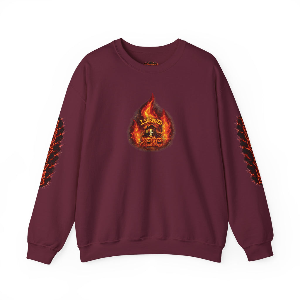 I Survived 2020 — WILDFIRES S2:E1: Director's Cut "Berry Creek" Memorial Unisex Heavy Blend™ Crewneck Sweatshirt