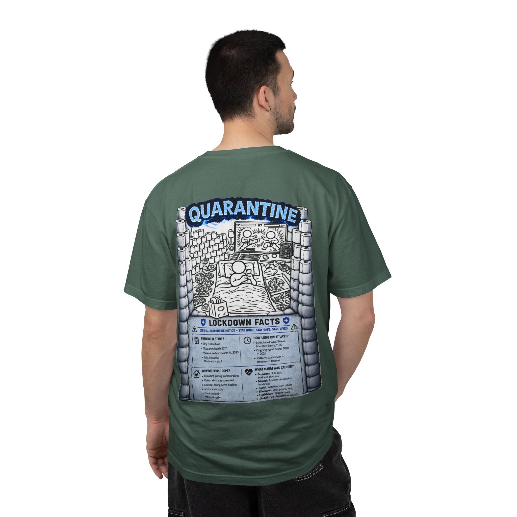 I Survived 2020 — LOCKDOWN S3:E1: "Quarantine" Unisex Garment-Dyed T-shirt