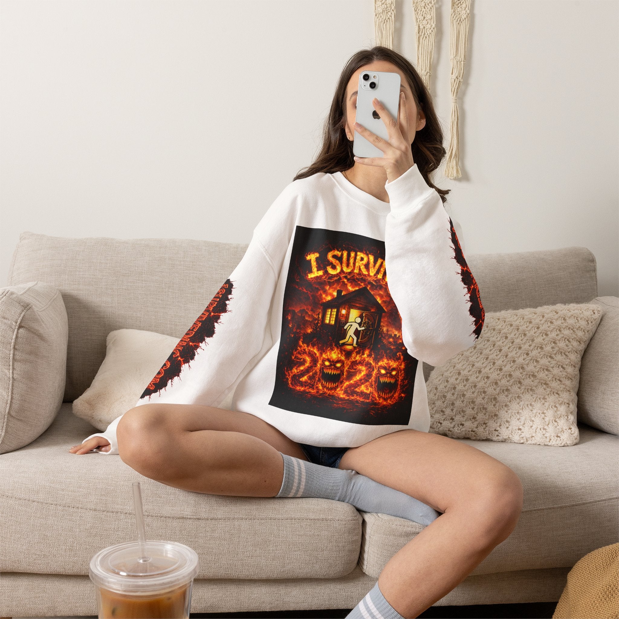 I Survived 2020 — WILDFIRES S2:E4: "Western U.S." Memorial Unisex Heavy Blend™ Crewneck Sweatshirt