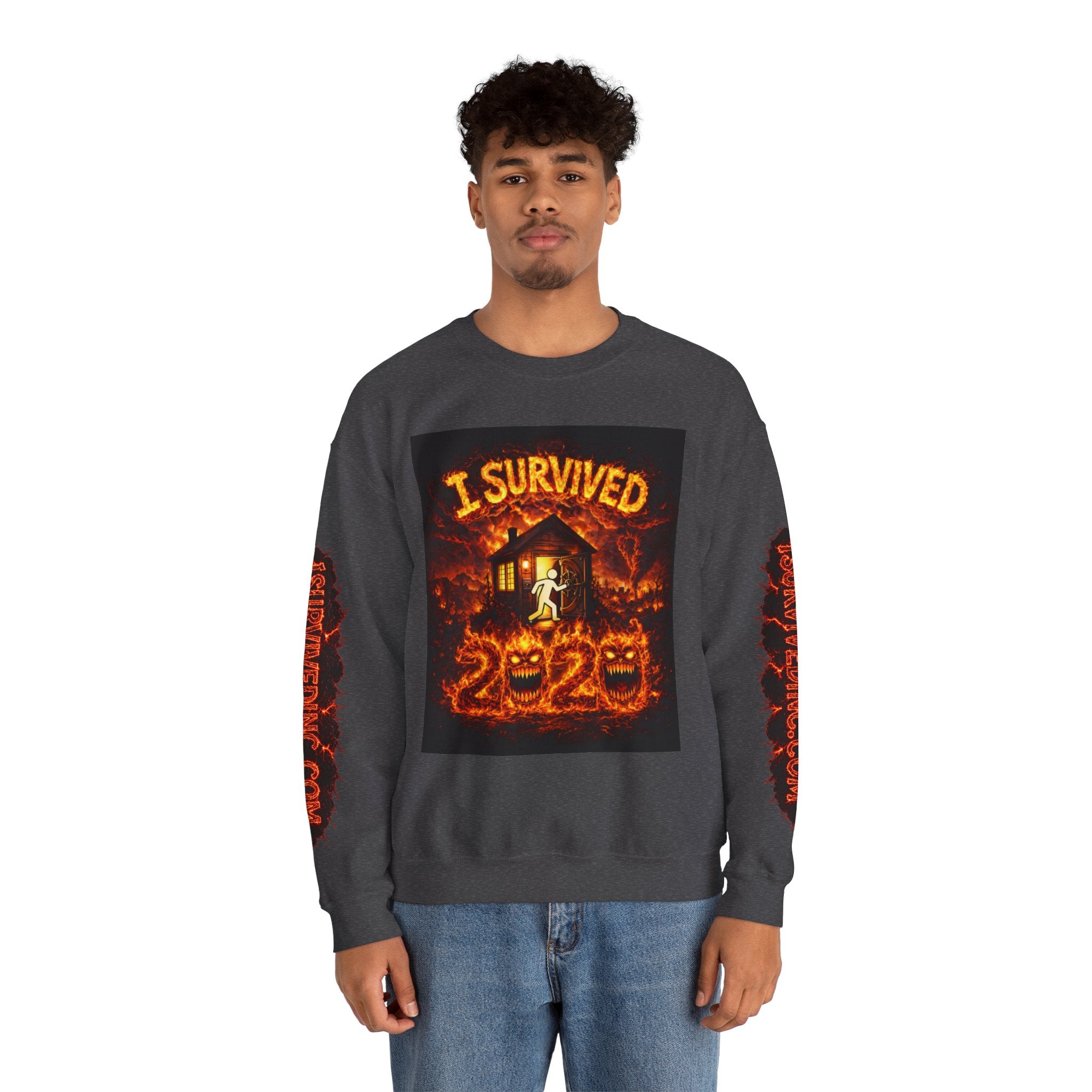 I Survived 2020 — WILDFIRES S2:E4: "Western U.S." Memorial Unisex Heavy Blend™ Crewneck Sweatshirt