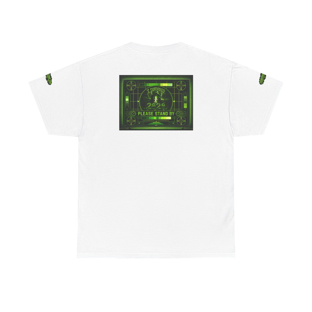 I Survived 2020 — "Please Stand By" Test Pattern Toxic Signal Tee Special Edition Summer Premiere Unisex Heavy Cotton Tee