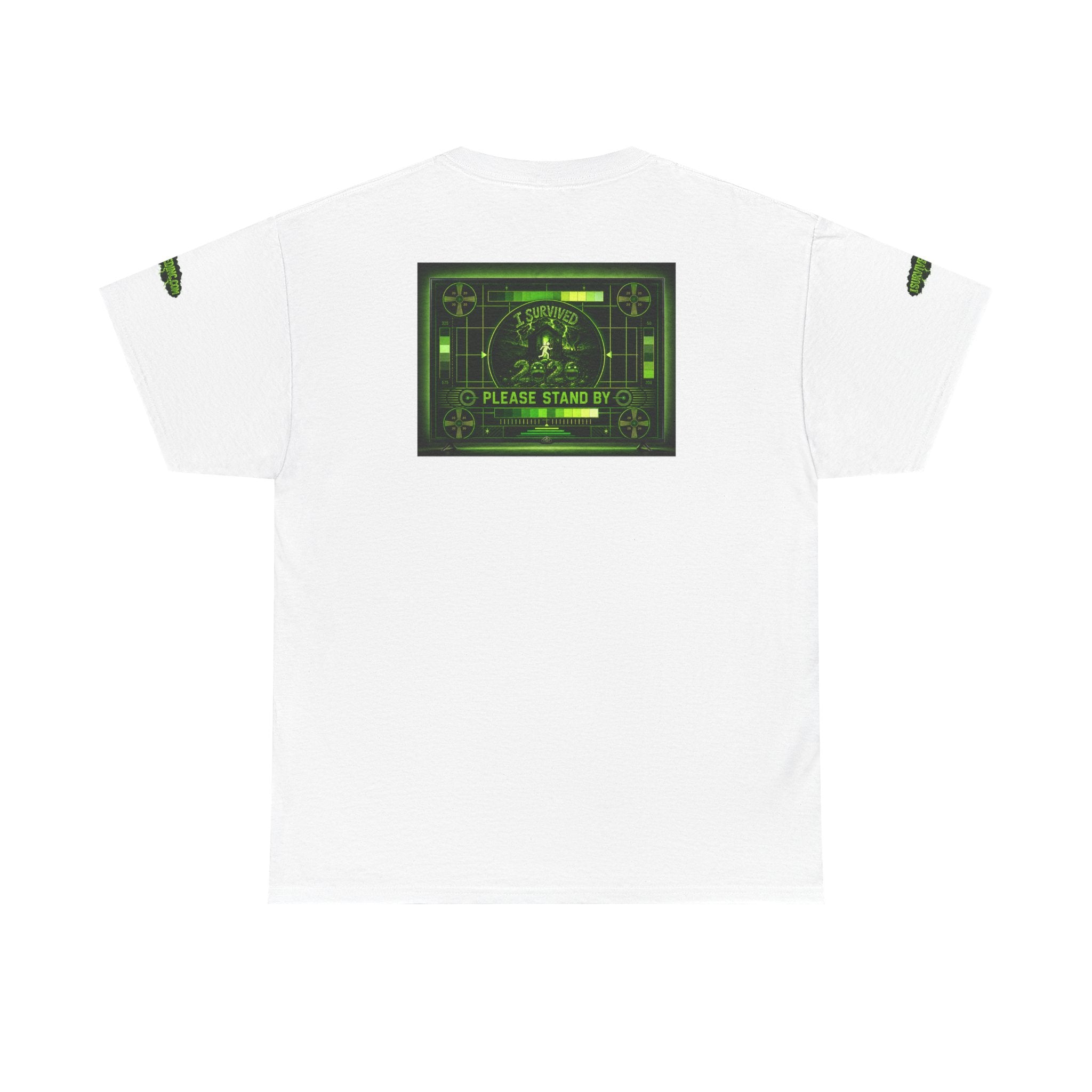 I Survived 2020 — "Please Stand By" Test Pattern Toxic Signal Tee Special Edition Summer Premiere Unisex Heavy Cotton Tee