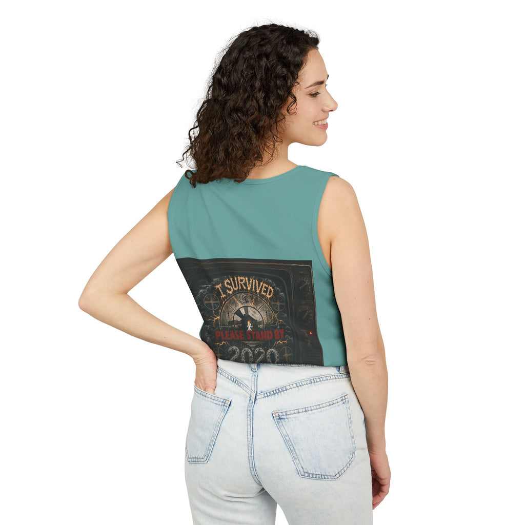 I Survived 2020 — "Please Stand By" Test Pattern Tee Summer Premier  Unisex Garment-Dyed Tank Top