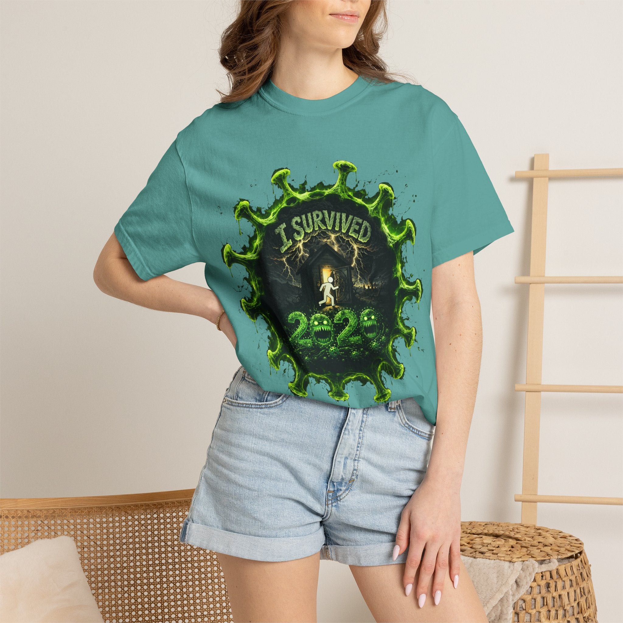 I Survived 2020 — Director's Cut S1:E3 "The Jab!" | Pandemic Edition Unisex Garment-Dyed T-shirt