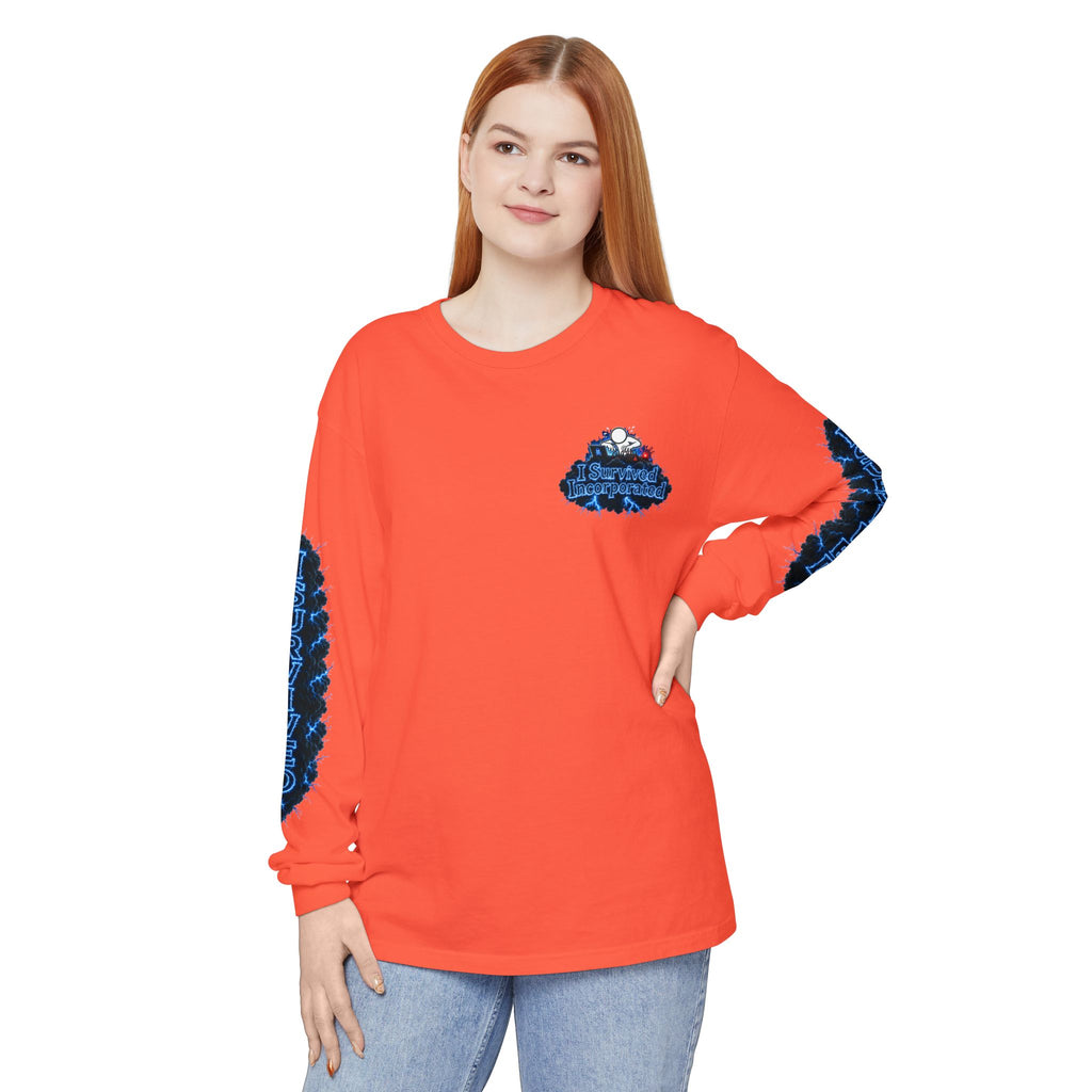 I Survived 2020 — "Please Stand By" Test Pattern Tee Lockdown Special Edition Summer Exclusive Unisex Garment-Dyed Long Sleeve T-Shirt
