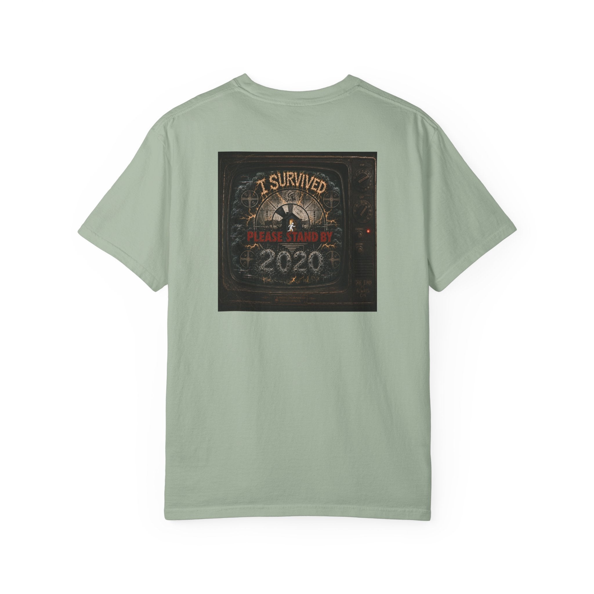 I Survived 2020 — "Please Stand By" Test Pattern Tee Summer Premier Unisex Garment-Dyed T-shirt