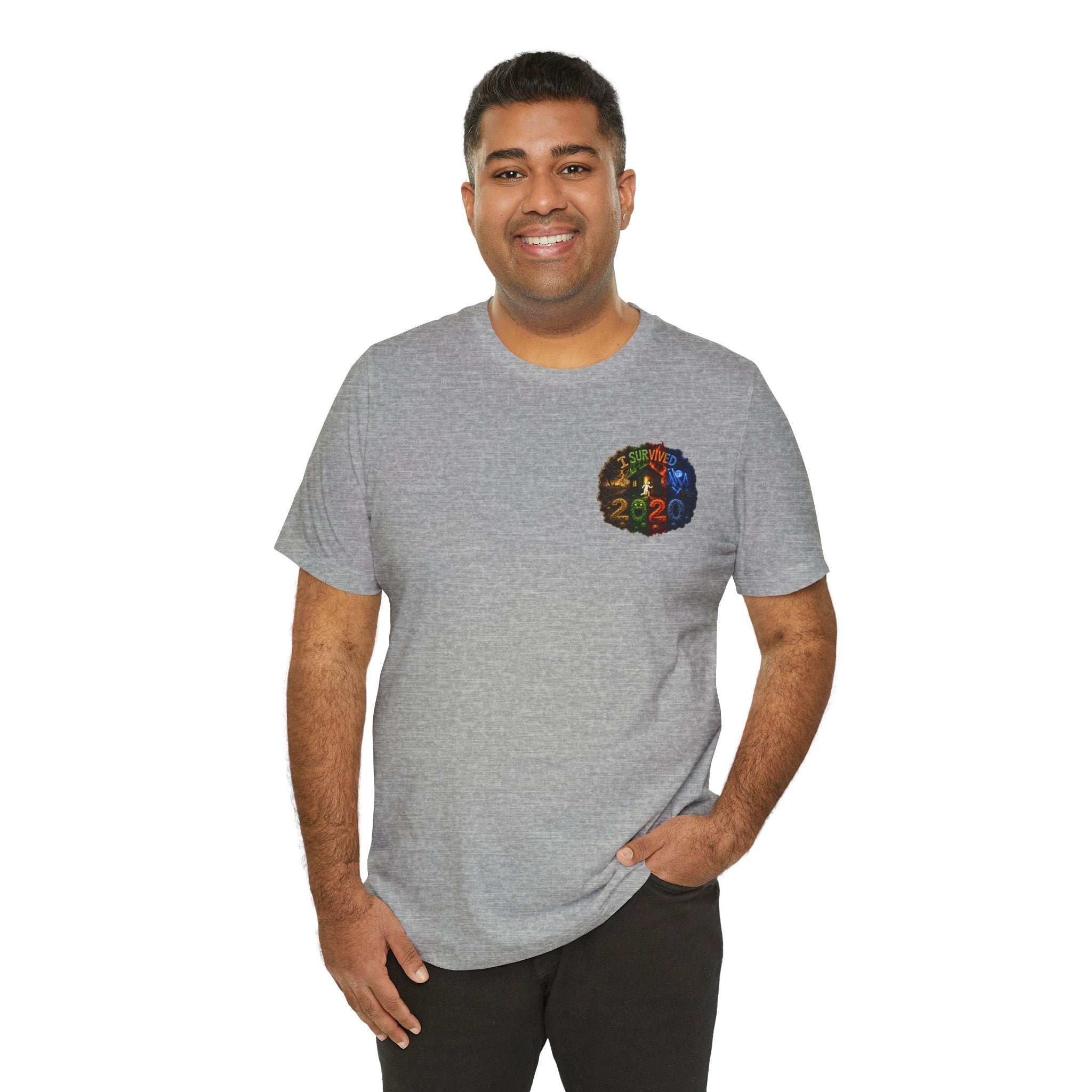 I Survived 2020 — "No Signal" Test Pattern Tee Alien Broadcast Finale Summer Premiere Unisex Jersey Short Sleeve Tee