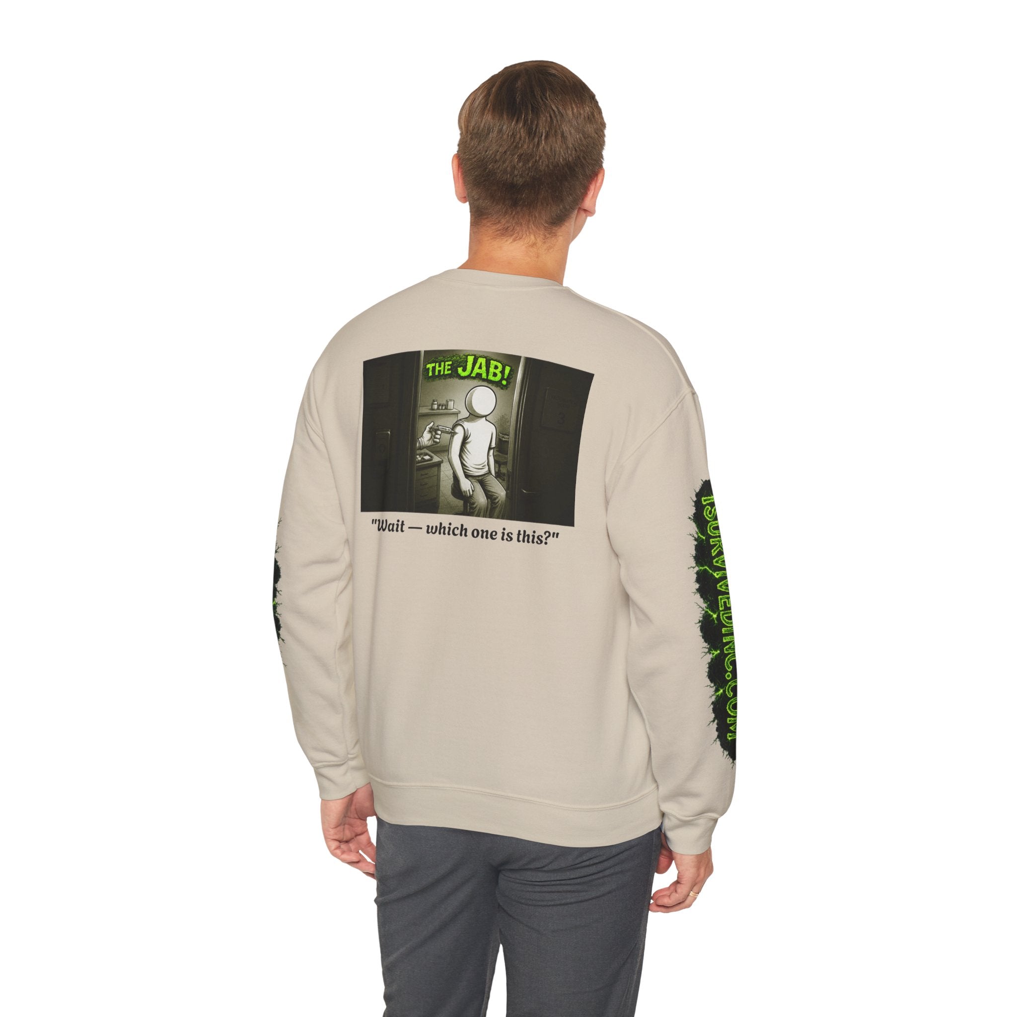 I Survived 2020 — PANDEMIC S1:E3: "The Jab!" Unisex Heavy Blend™ Crewneck Sweatshirt