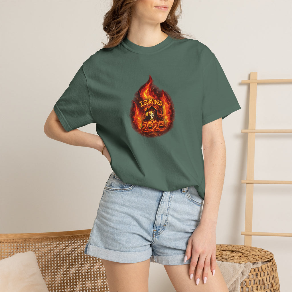 I Survived 2020 — WILDFIRES S2:E4: Director's Cut "Western U.S. Wildfire Season" Memorial Unisex Garment-Dyed T-shirt
