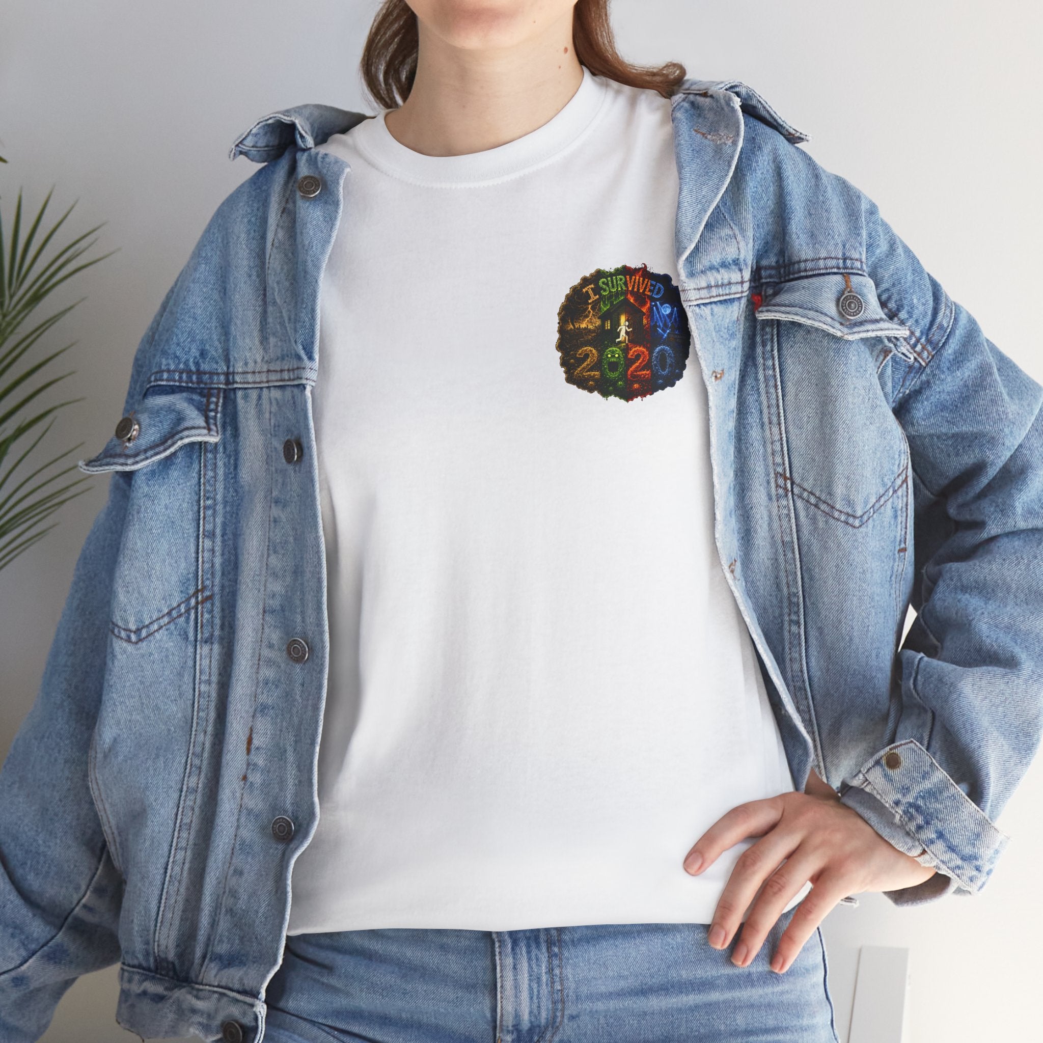 I Survived 2020 — "No Signal" Test Pattern Tee Alien Broadcast Finale Summer Premiere Unisex Heavy Cotton Tee