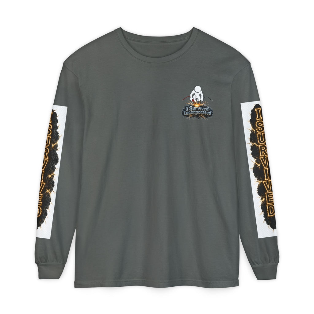I Survived 2020 — "Please Stand By" Test Pattern Tee Special Edition Summer Premier Unisex Garment-Dyed Long Sleeve T-Shirt