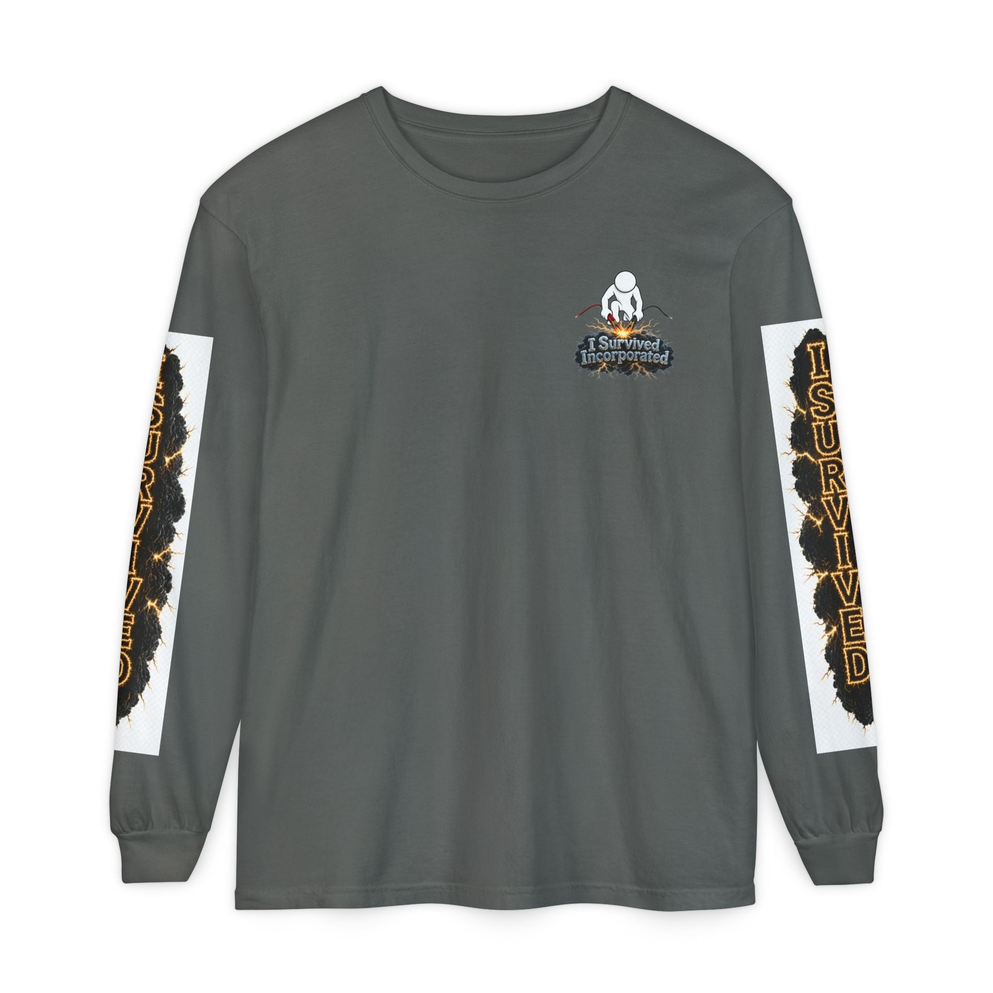 I Survived 2020 — "Please Stand By" Test Pattern Tee Special Edition Summer Premier Unisex Garment-Dyed Long Sleeve T-Shirt
