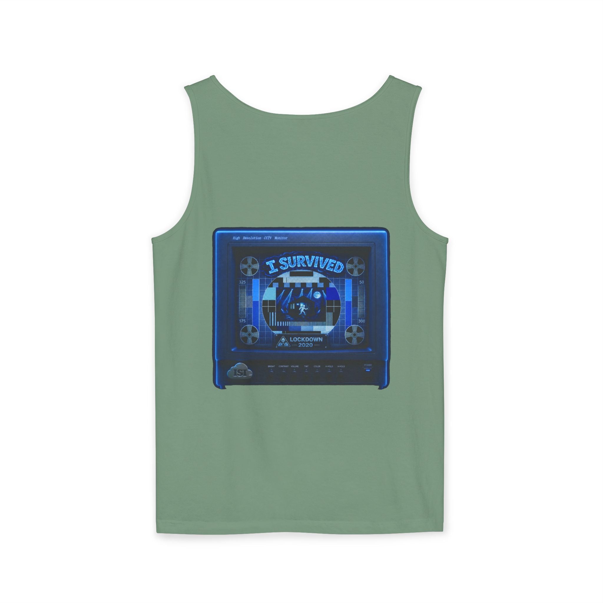 I Survived 2020 — "Please Stand By" Test Pattern Tee Lockdown Special Edition Summer Exclusive Unisex Garment-Dyed Tank Top