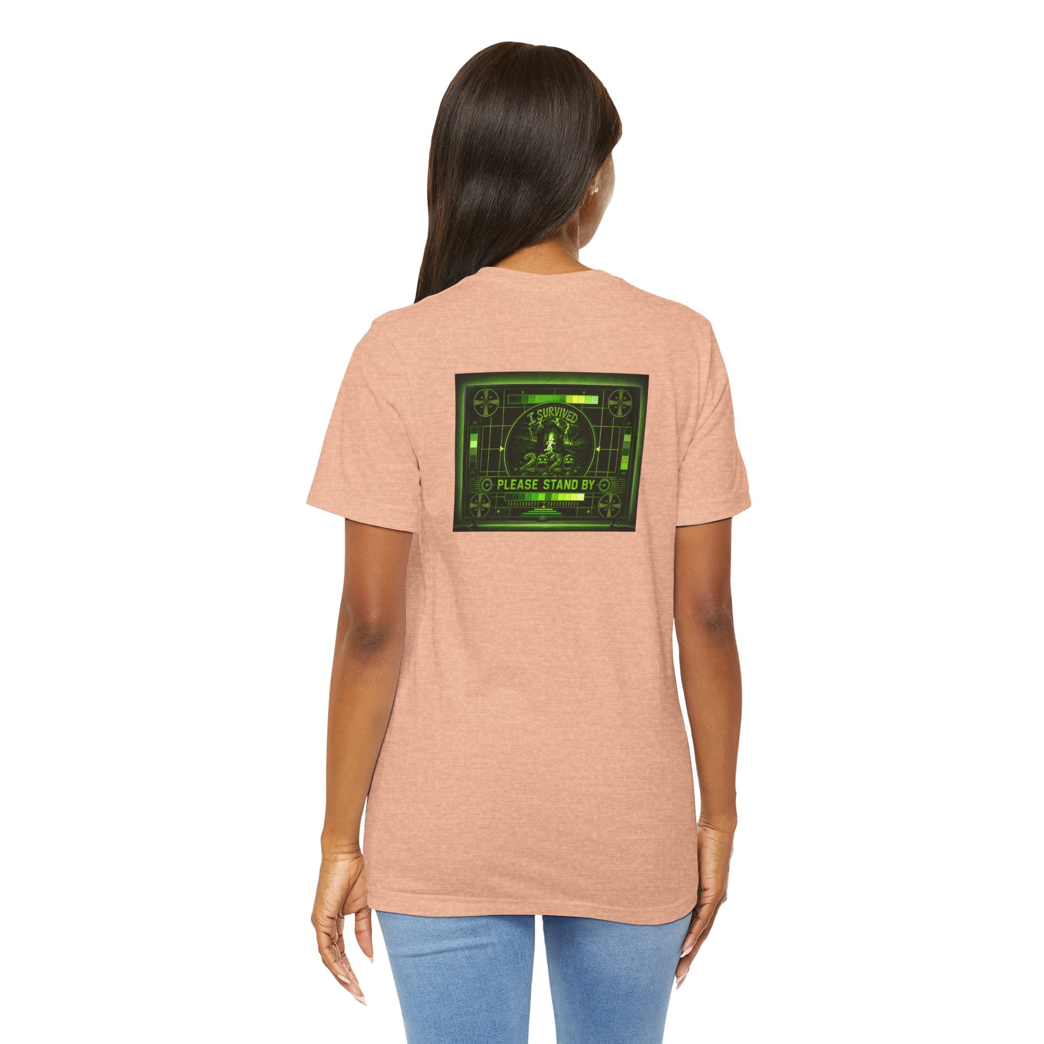 I Survived 2020 — "Please Stand By" Test Pattern Toxic Signal Tee Summer Premiere Unisex Jersey Short Sleeve Tee