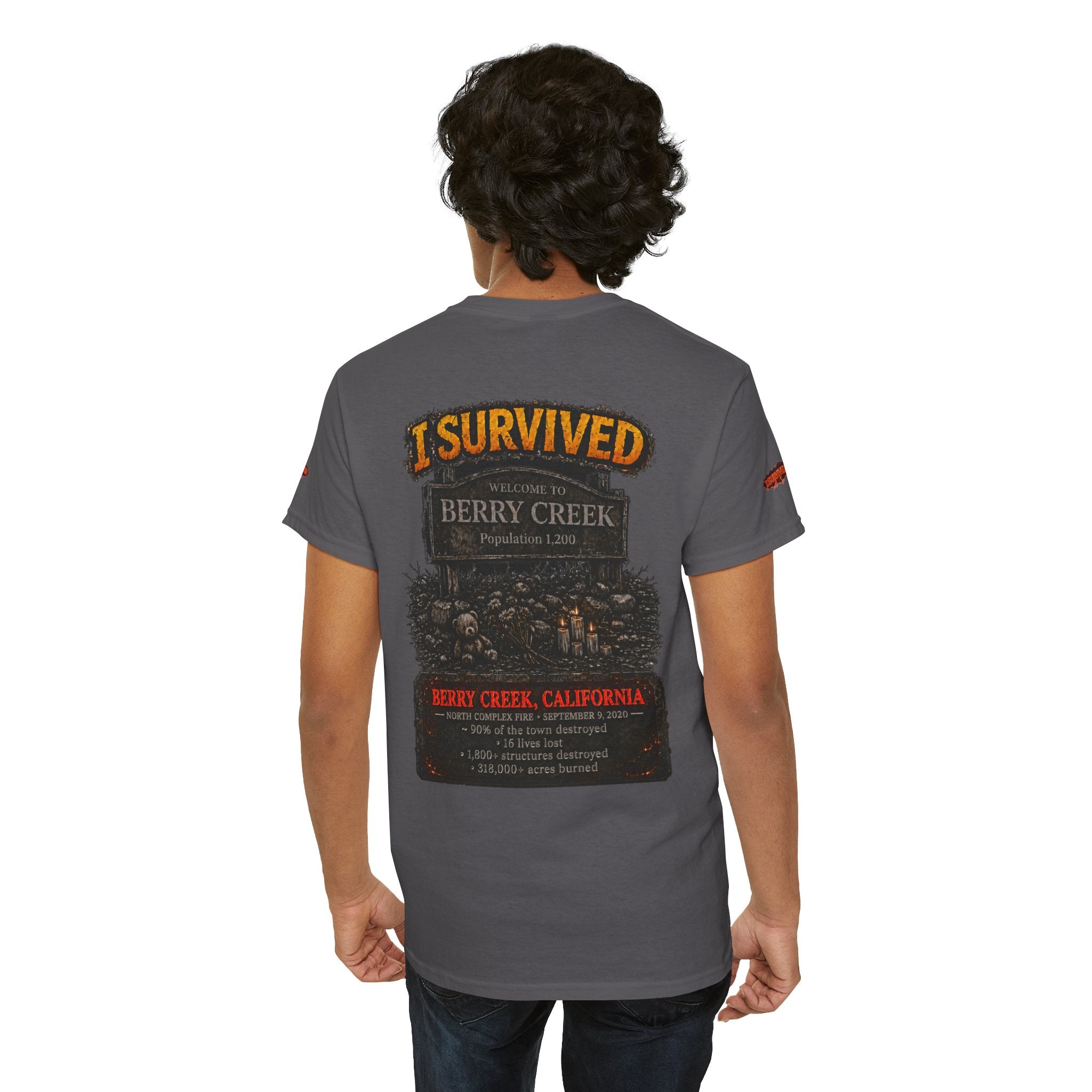 I Survived 2020 — Director's Cut S2:E1 "Berry Creek" | Wildfire Edition Memorial Unisex Heavy Cotton Tee (SPECIAL EDITION)