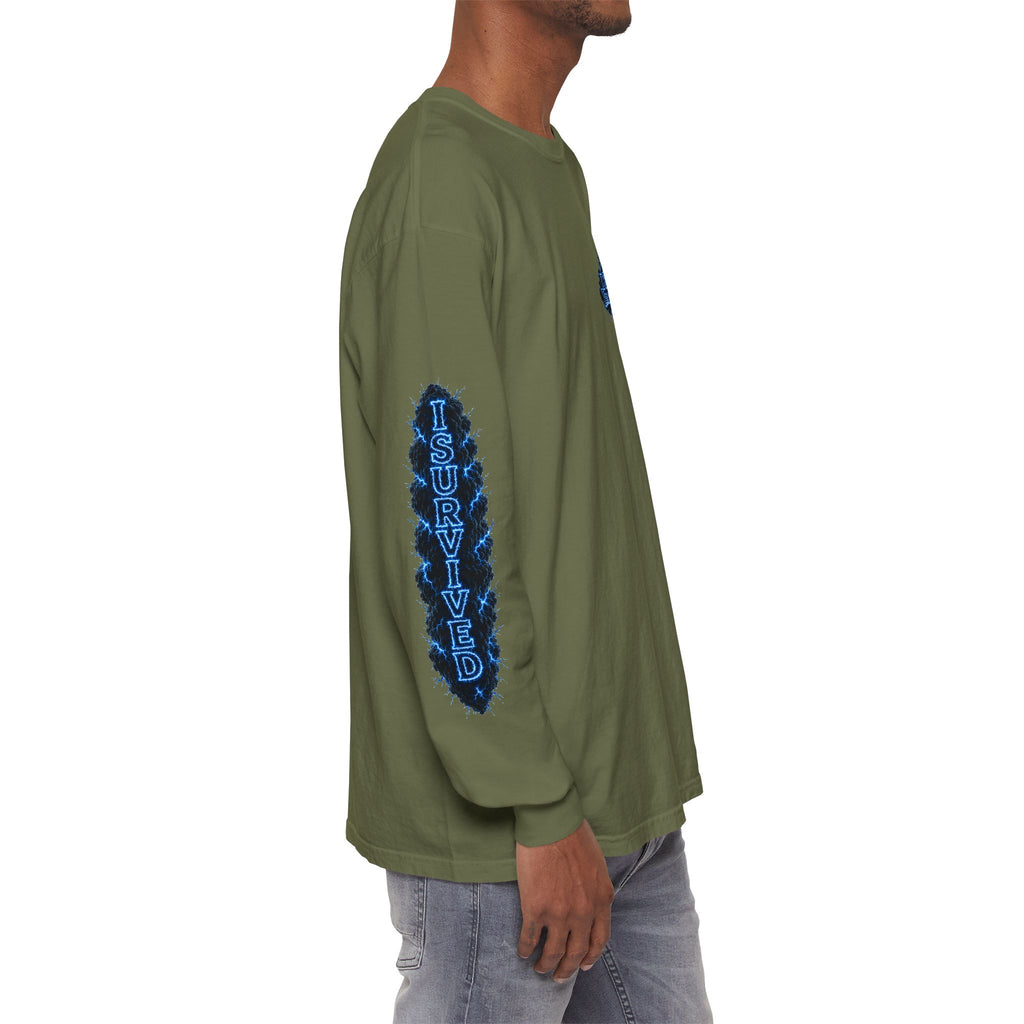 I Survived 2020 — "Please Stand By" Test Pattern Tee Lockdown Special Edition Summer Exclusive Unisex Garment-Dyed Long Sleeve T-Shirt