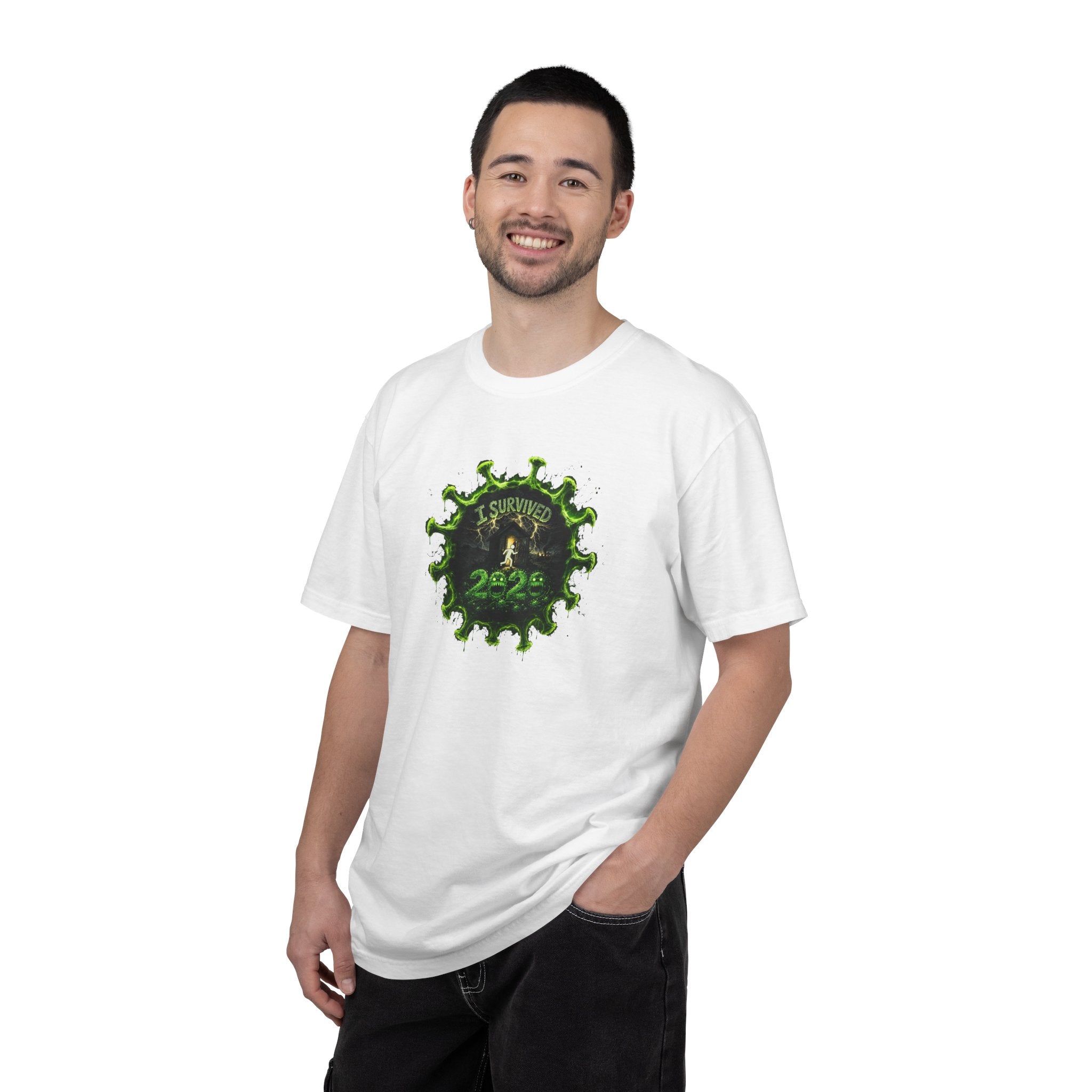 I Survived 2020 — PANDEMIC S1:E4: Director's Cut "Mask Madness" Unisex Garment-Dyed T-shirt