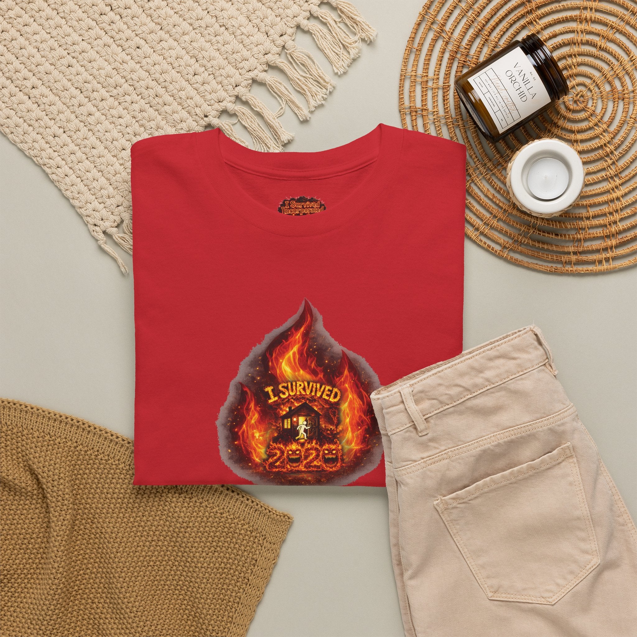 I Survived 2020 —  WILDFIRES S2:E3: Director's Cut Special Edition "The California Wildfires" Memorial Unisex Heavy Cotton Tee