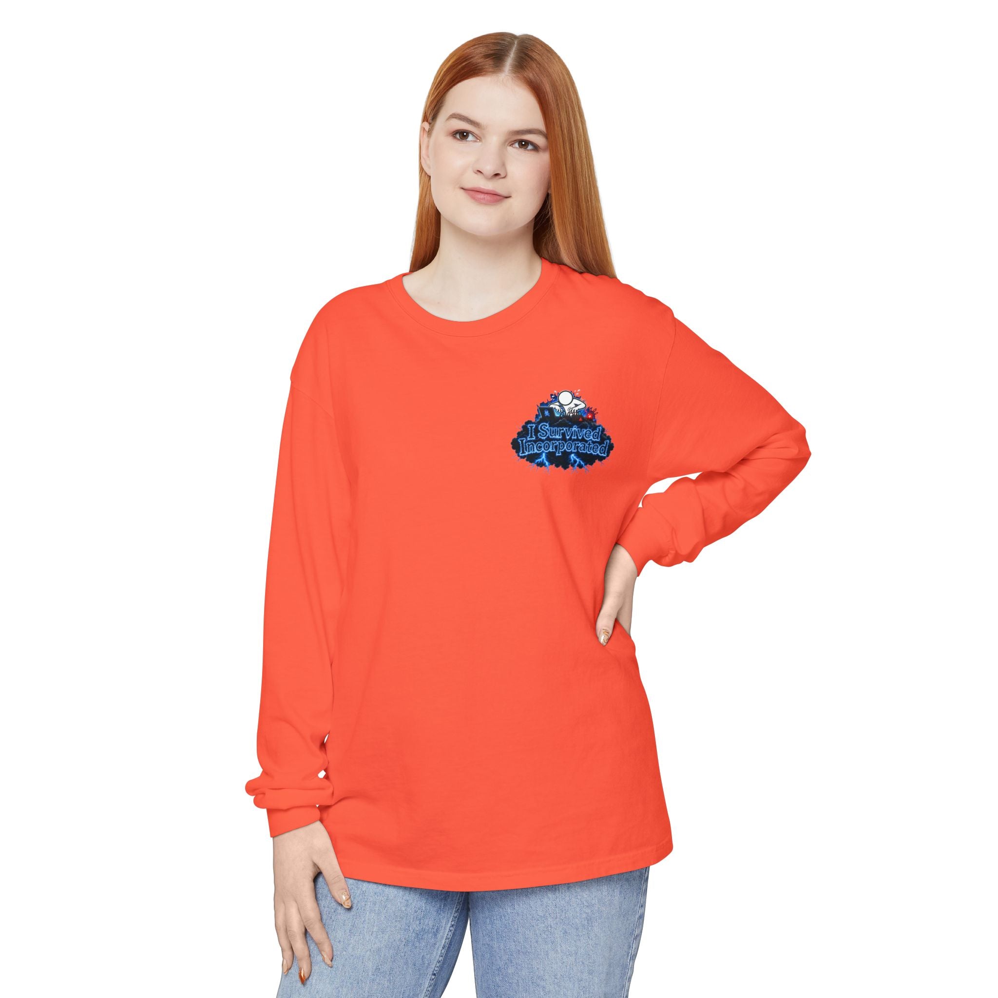 I Survived 2020 — "Please Stand By" Test Pattern Tee Lockdown Edition Summer Exclusive Unisex Garment-Dyed Long Sleeve T-Shirt