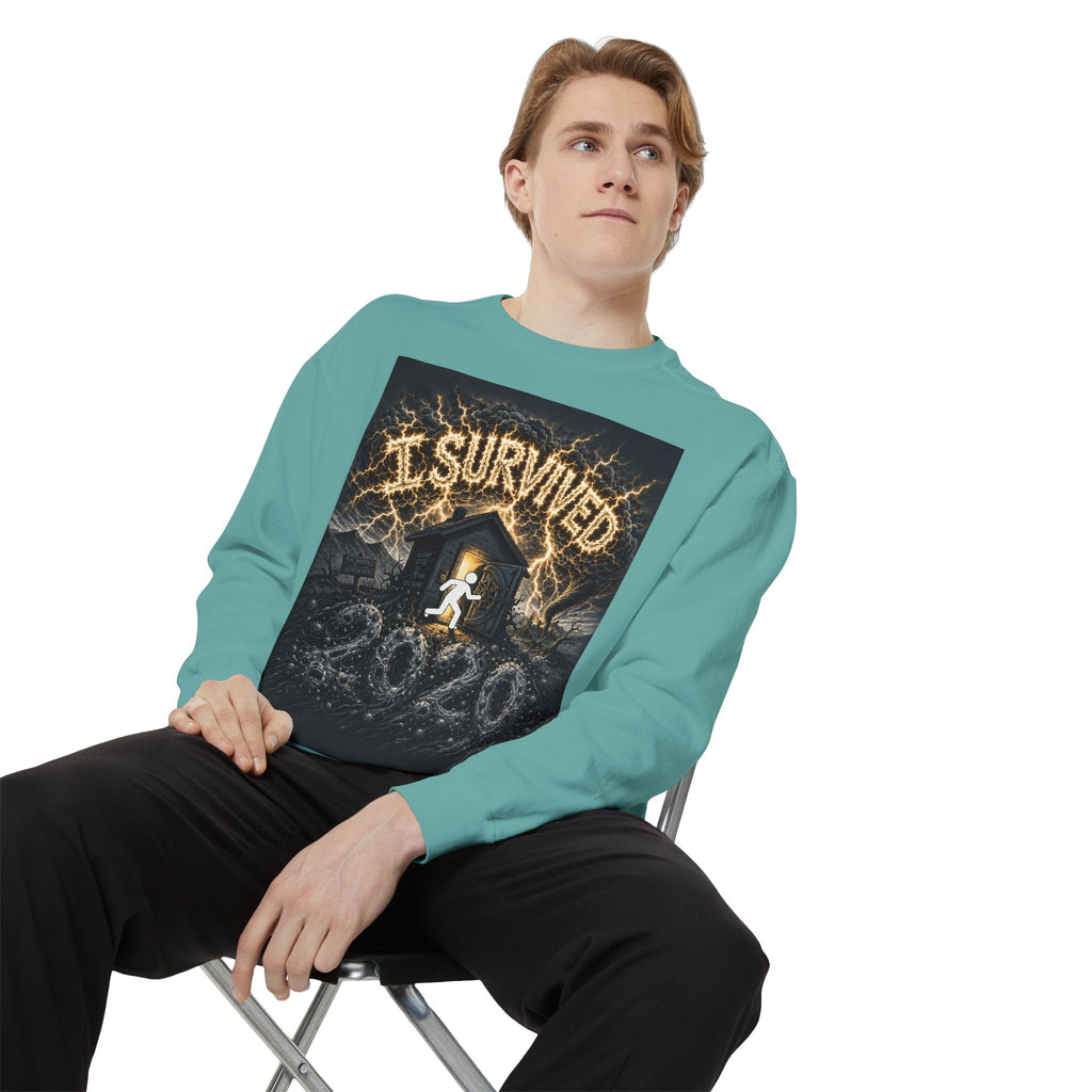 I Survived 2020 — Original PILOT Design Unisex Garment-Dyed Sweatshirt