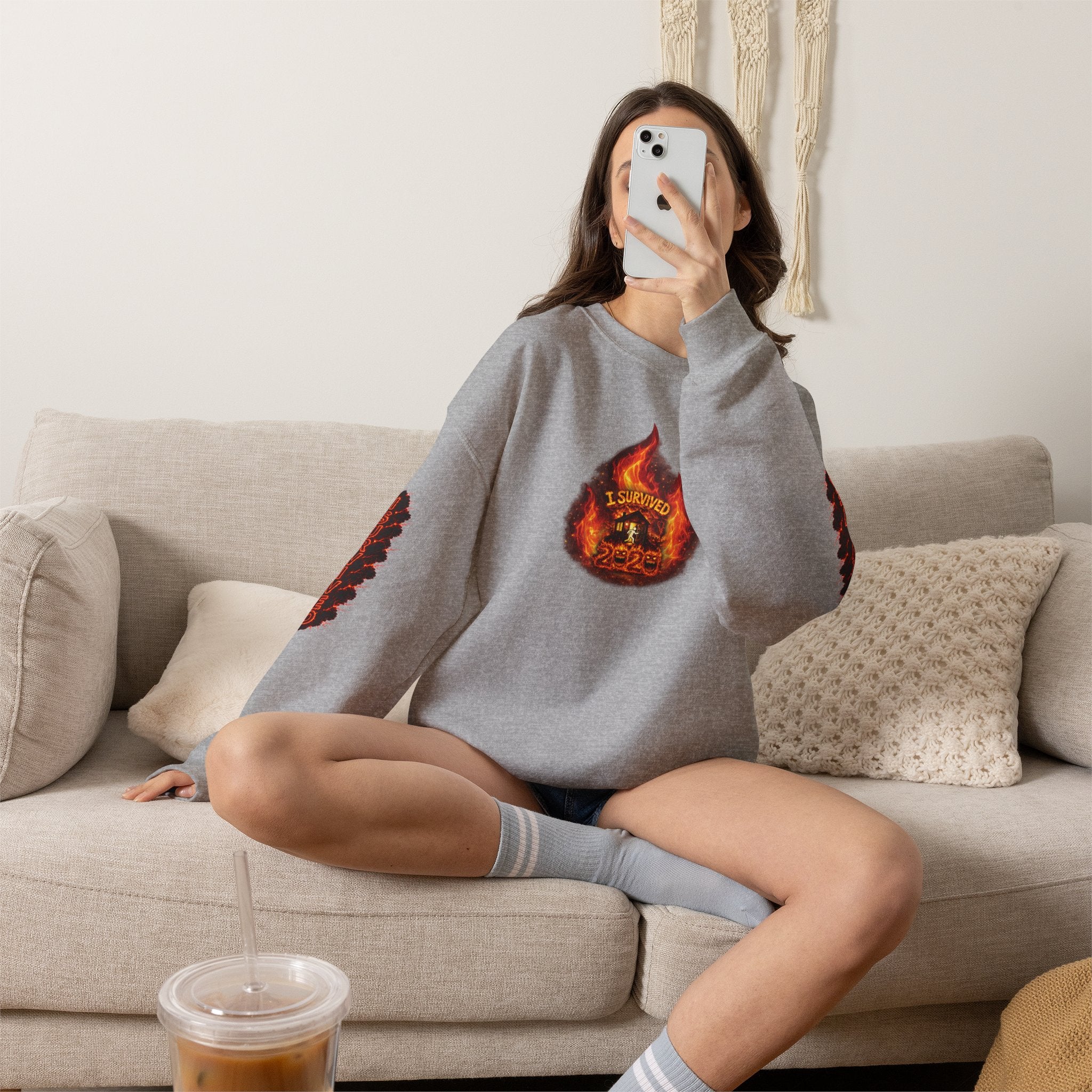 I Survived 2020 — WILDFIRES S2:E3: Director's Cut "The California Wildfires" Memorial Unisex Heavy Blend™ Crewneck Sweatshirt