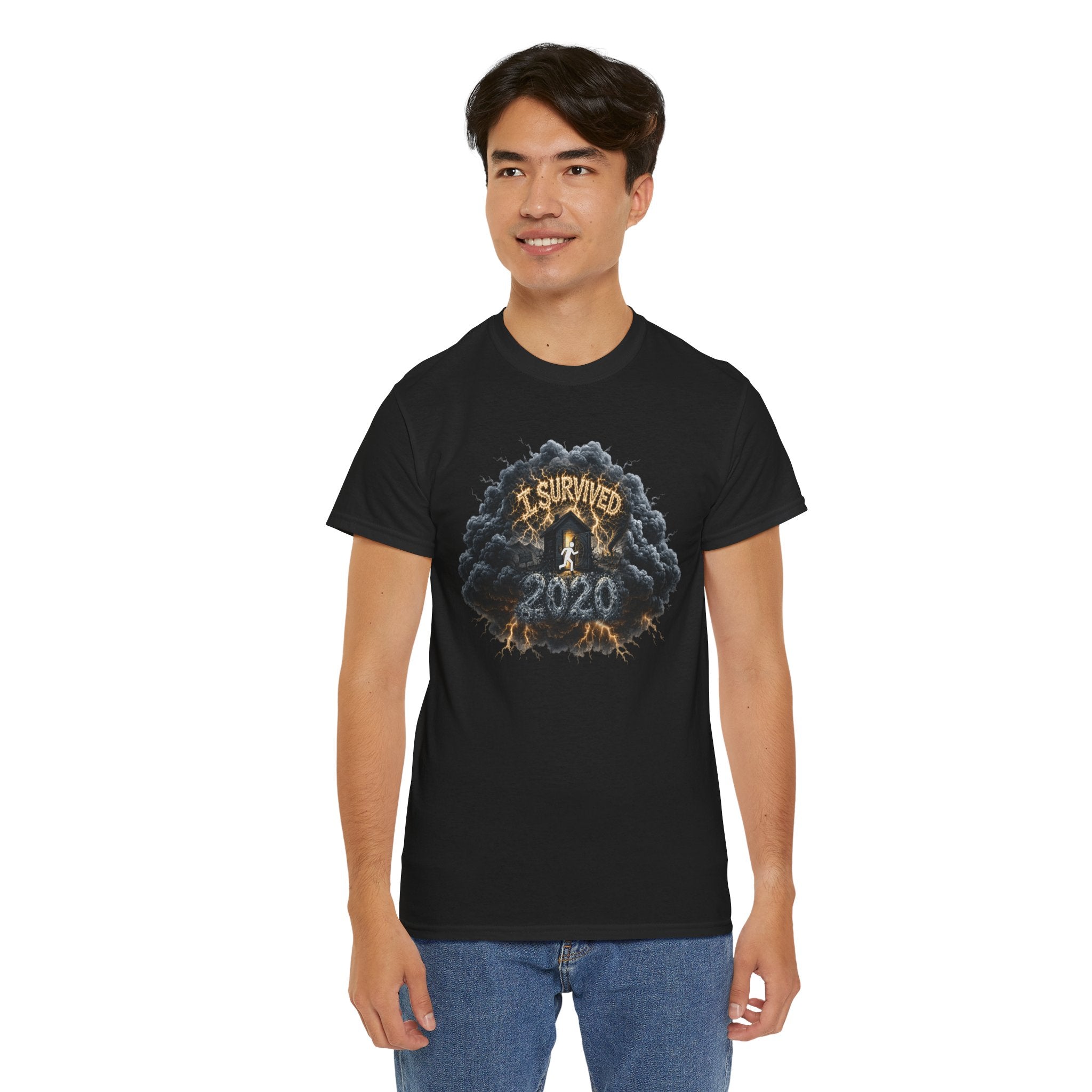 I Survived 2020 —  Deriector's Cut Original Design Teaser Tee | Season 1 Premiere Drop Unisex Heavy Cotton Tee
