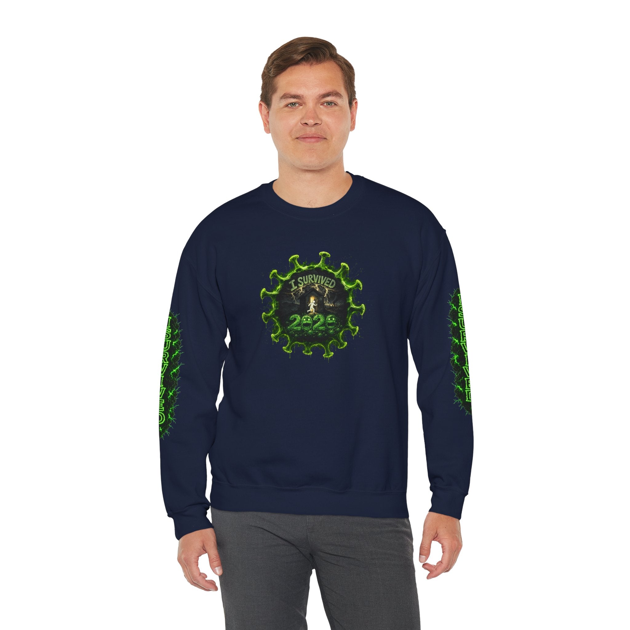 I Survived 2020 — PANDEMIC S1:E4: Director's Cut "Mask Madness" Unisex Heavy Blend™ Crewneck Sweatshirt