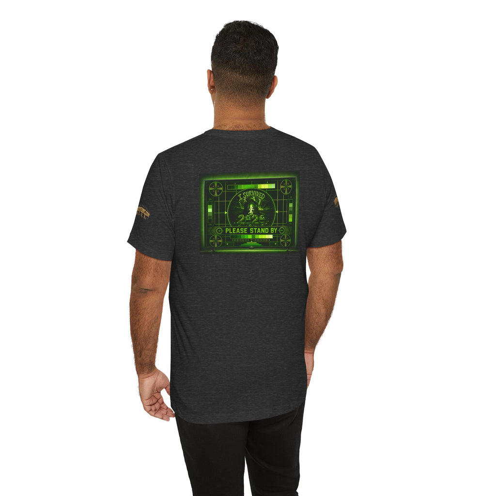 I Survived 2020 — "Please Stand By" Test Pattern Toxic Signal Tee Special Edition Summer Premiere Unisex Jersey Short Sleeve Tee
