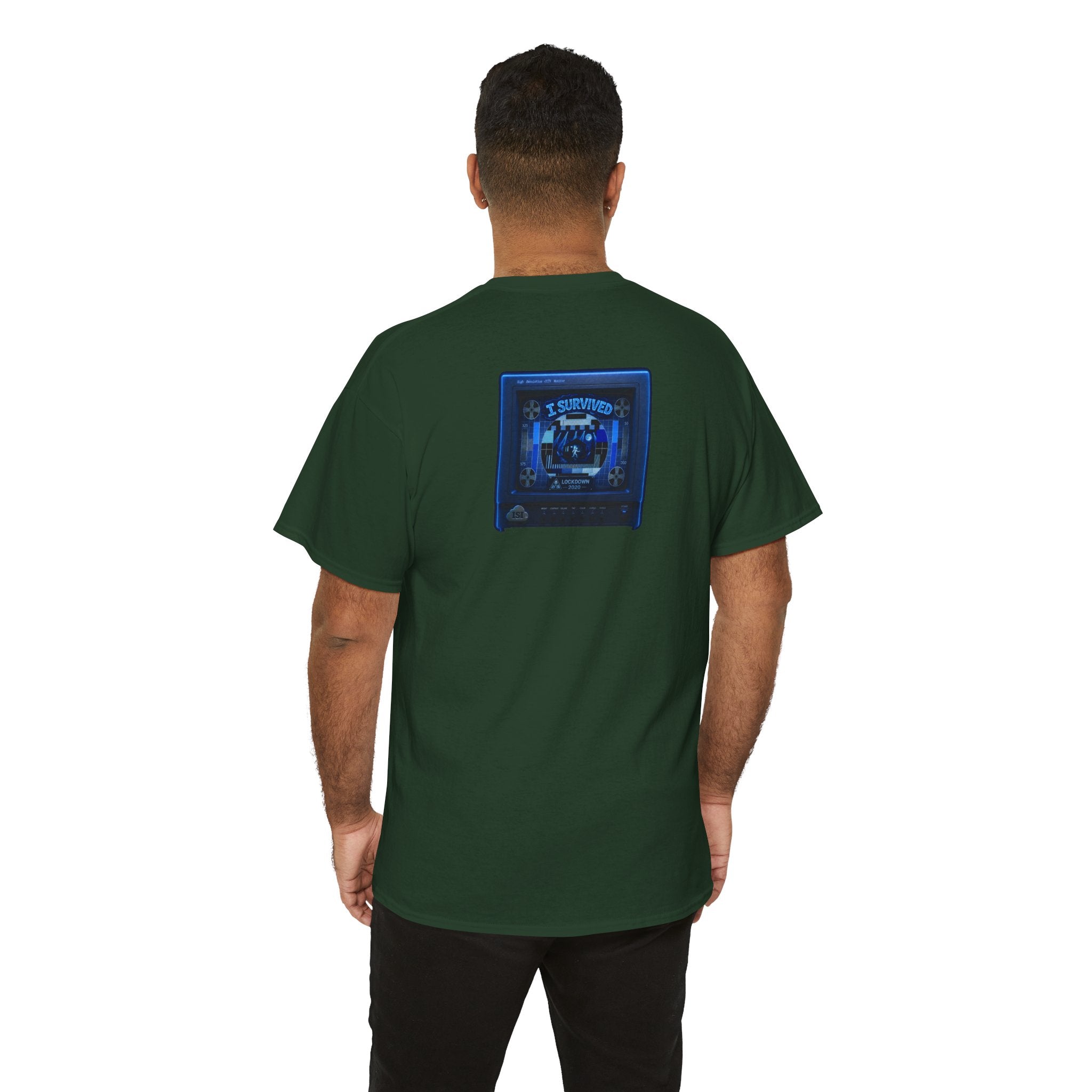 I Survived 2020 — "Please Stand By" Test Pattern Tee Lockdown Surveillance Edition Summer Exclusive Unisex Heavy Cotton Tee