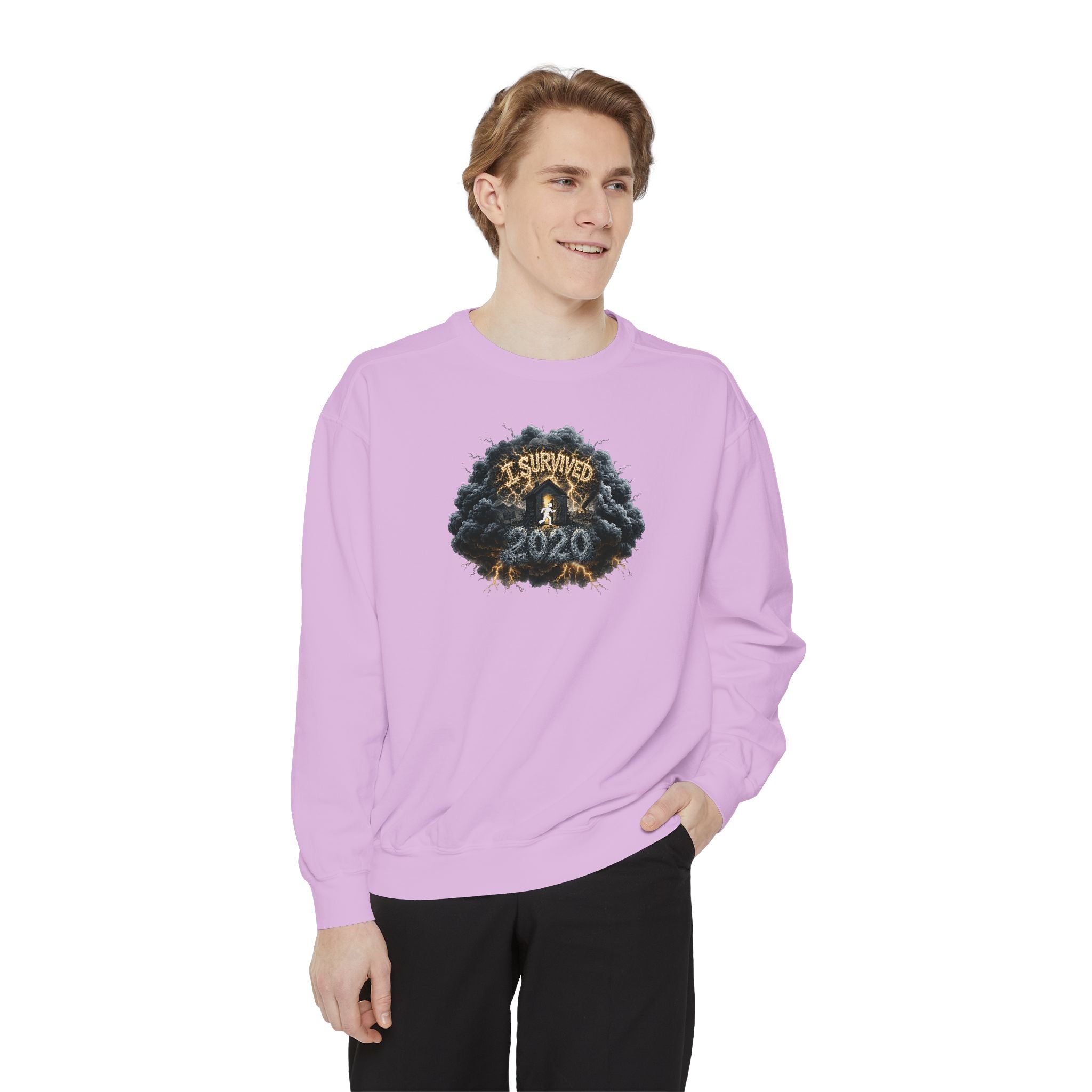 I Survived 2020 — Original PILOT Design: Director's Cut Unisex Garment-Dyed Sweatshirt