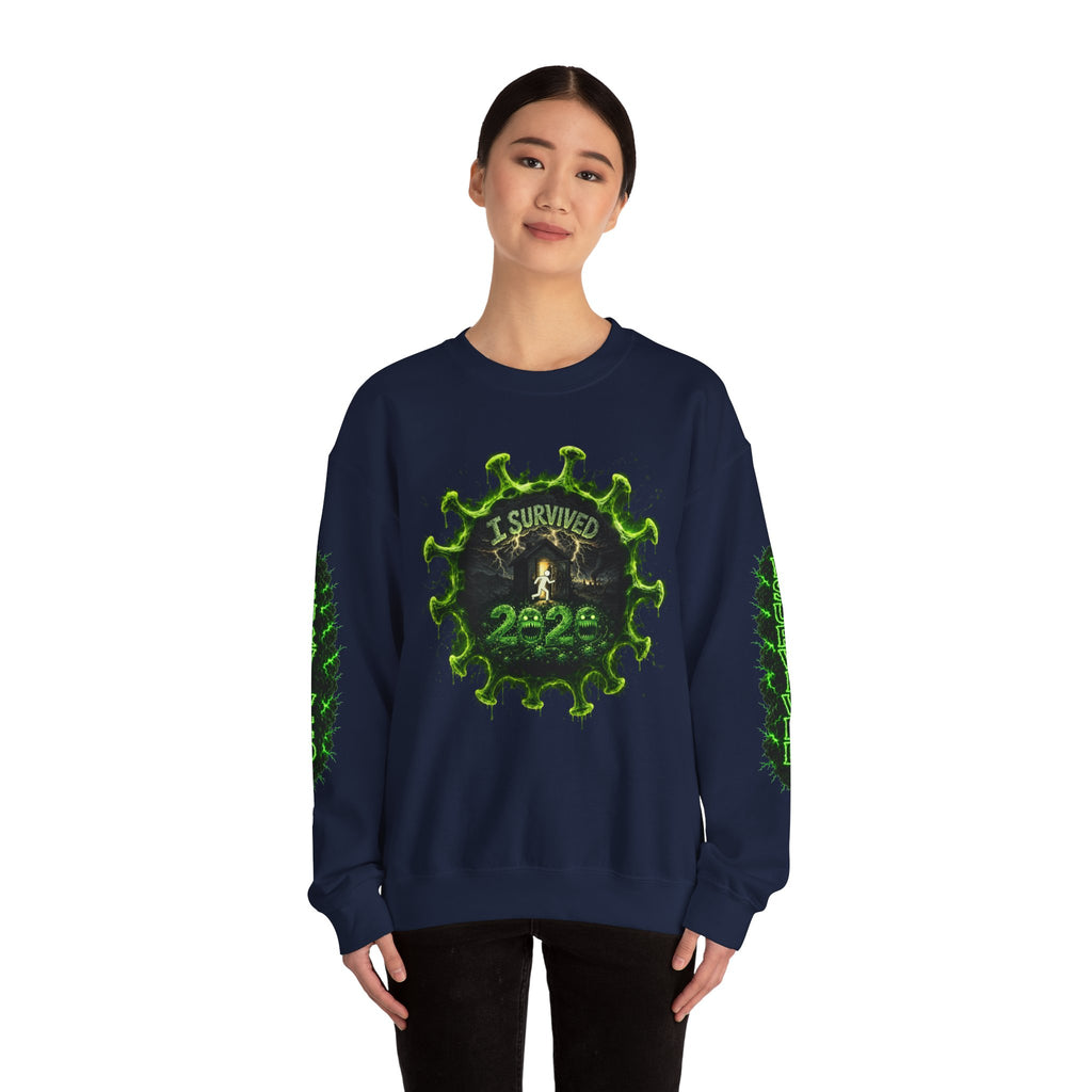 I Survived 2020 — Director's Cut S1:E1 "COVID-19: The Coronavirus" | Pandemic Edition Unisex Heavy Blend™ Crewneck Sweatshirt