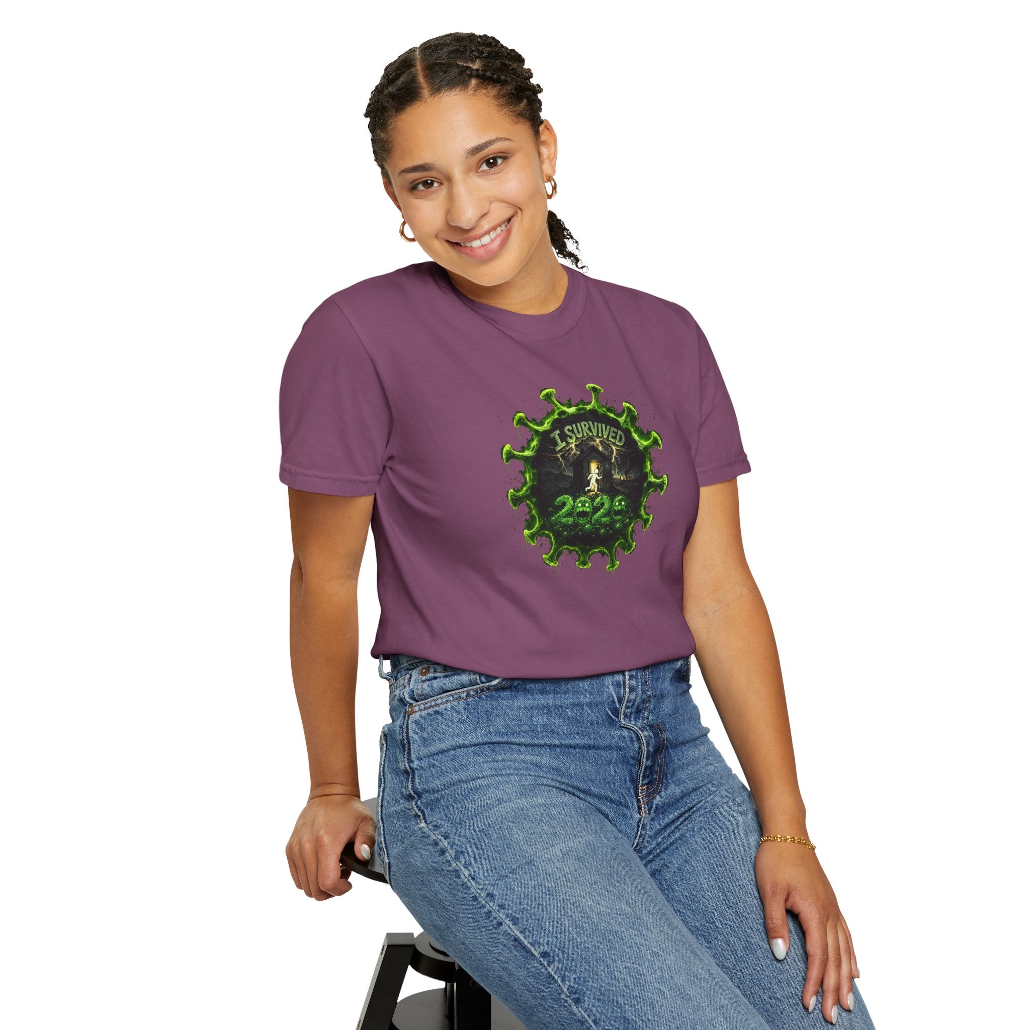 I Survived 2020 — PANDEMIC S1:E3: Director's Cut "The Jab!" Unisex Garment-Dyed T-shirt